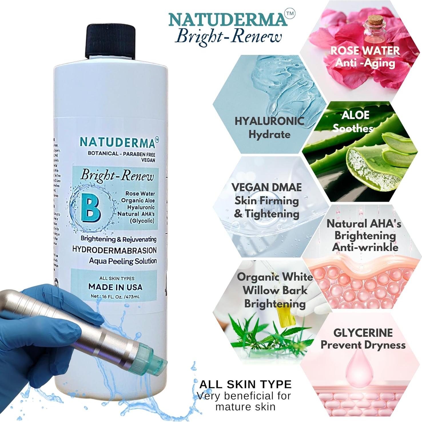 Conjunto Hidrodermoabrasión Natuderma 473ml + Suero Vitamina C 30ml