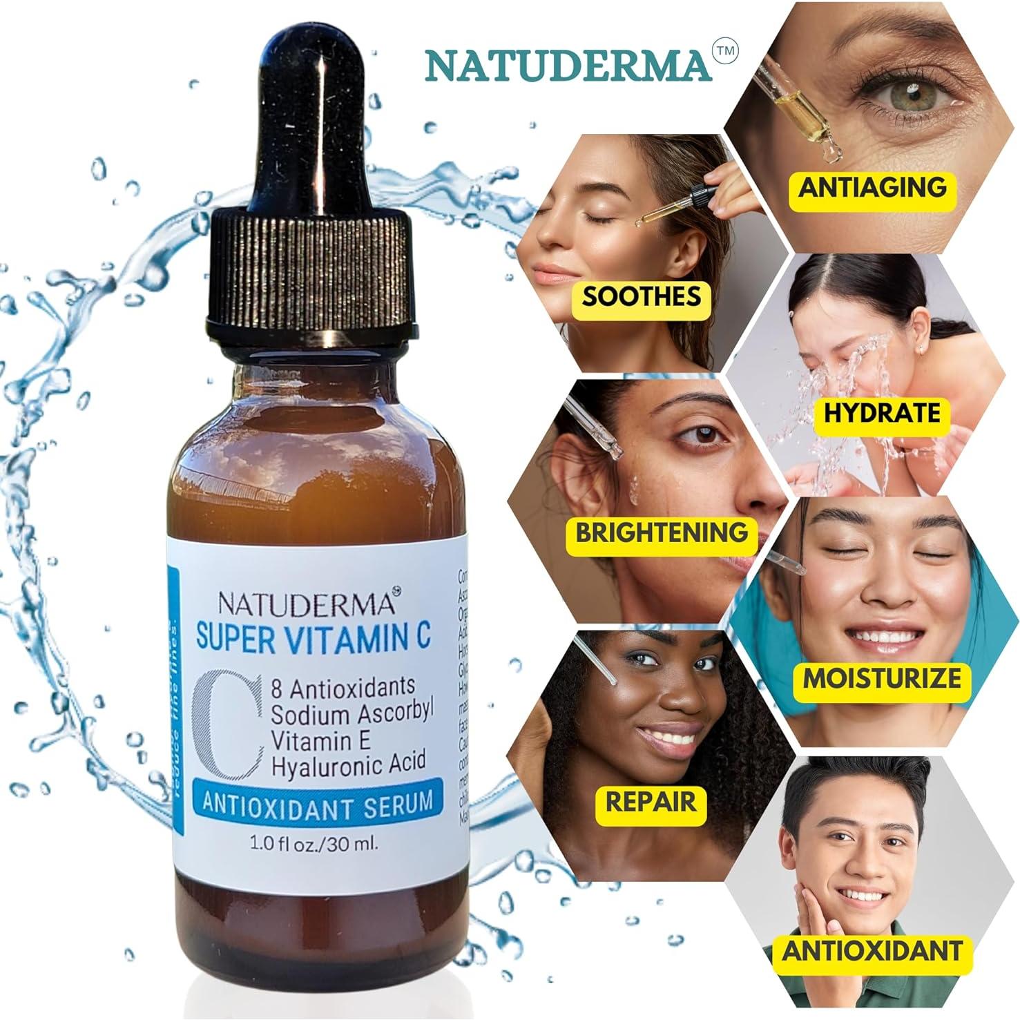 Conjunto Hidrodermoabrasión Natuderma 473ml + Suero Vitamina C 30ml