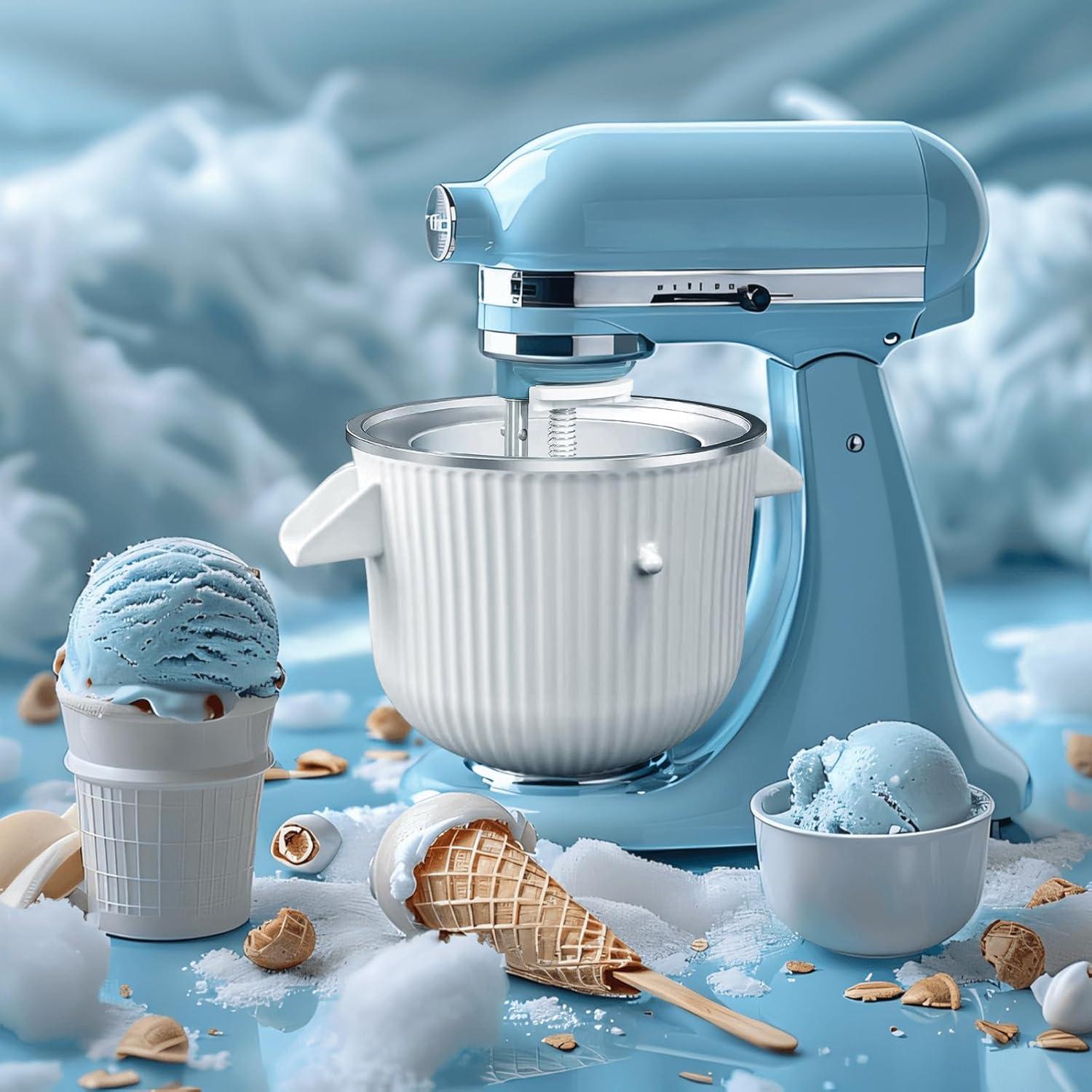Máquina de Helados FORTHEAL para KitchenAid 2 Qt y Hielo Raspado
