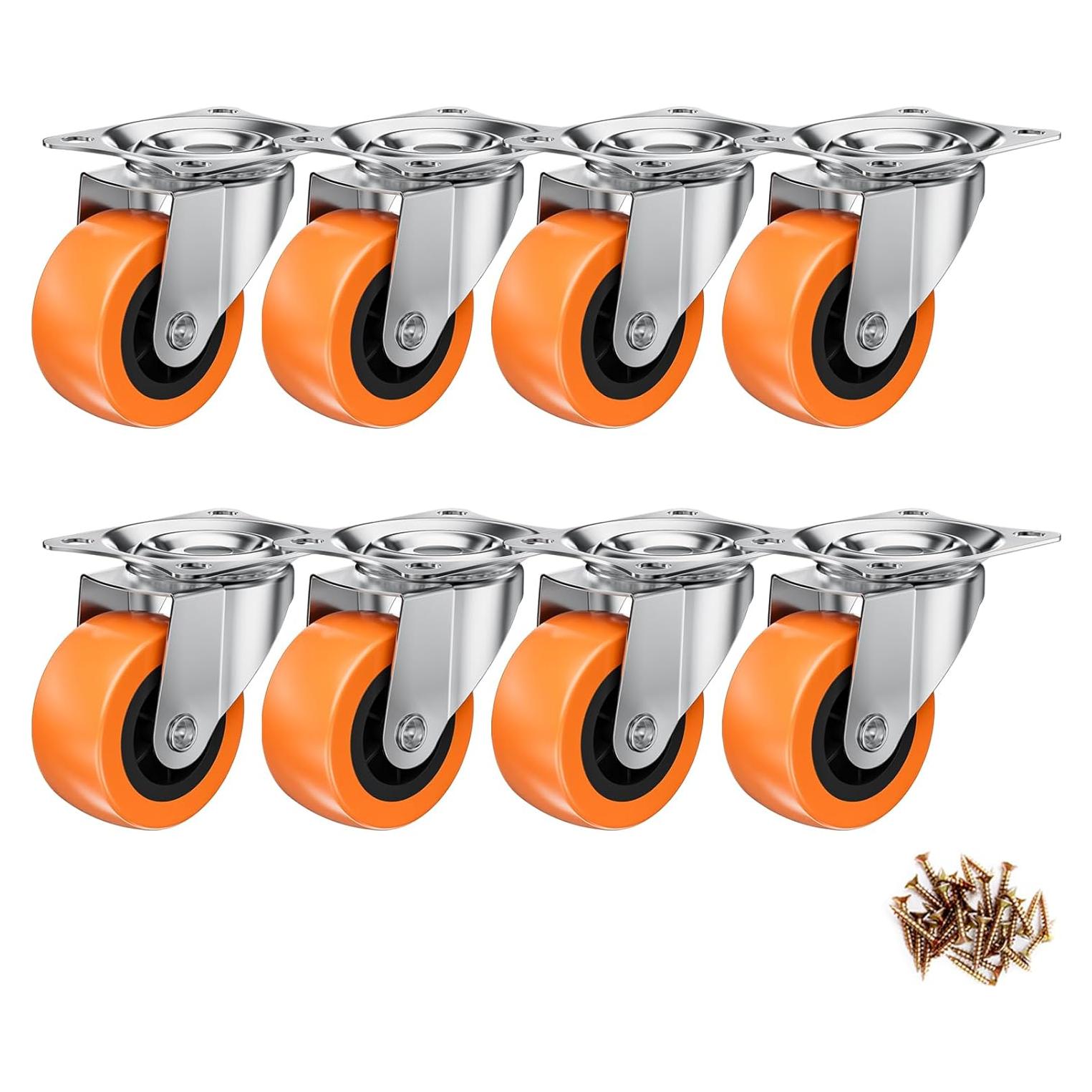 Juego de 8 Ruedas ASHGOOB 4.5cm Giratorias para Muebles