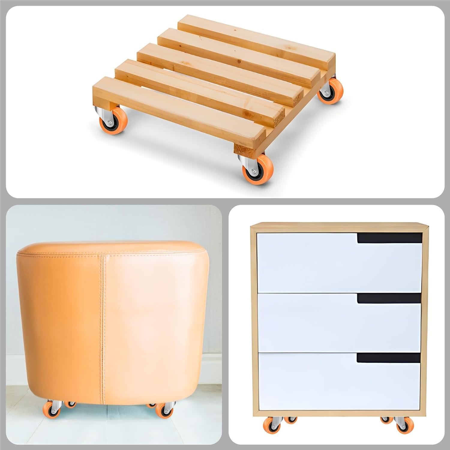 Juego de 8 Ruedas ASHGOOB 4.5cm Giratorias para Muebles