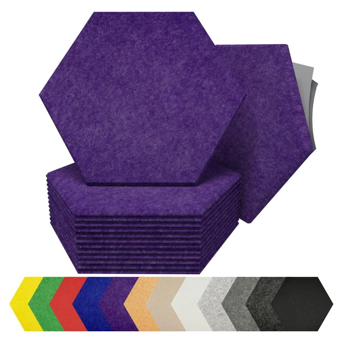 Paneles Acústicos Hexagonales SoundAssured - 12 Piezas Ecológicos