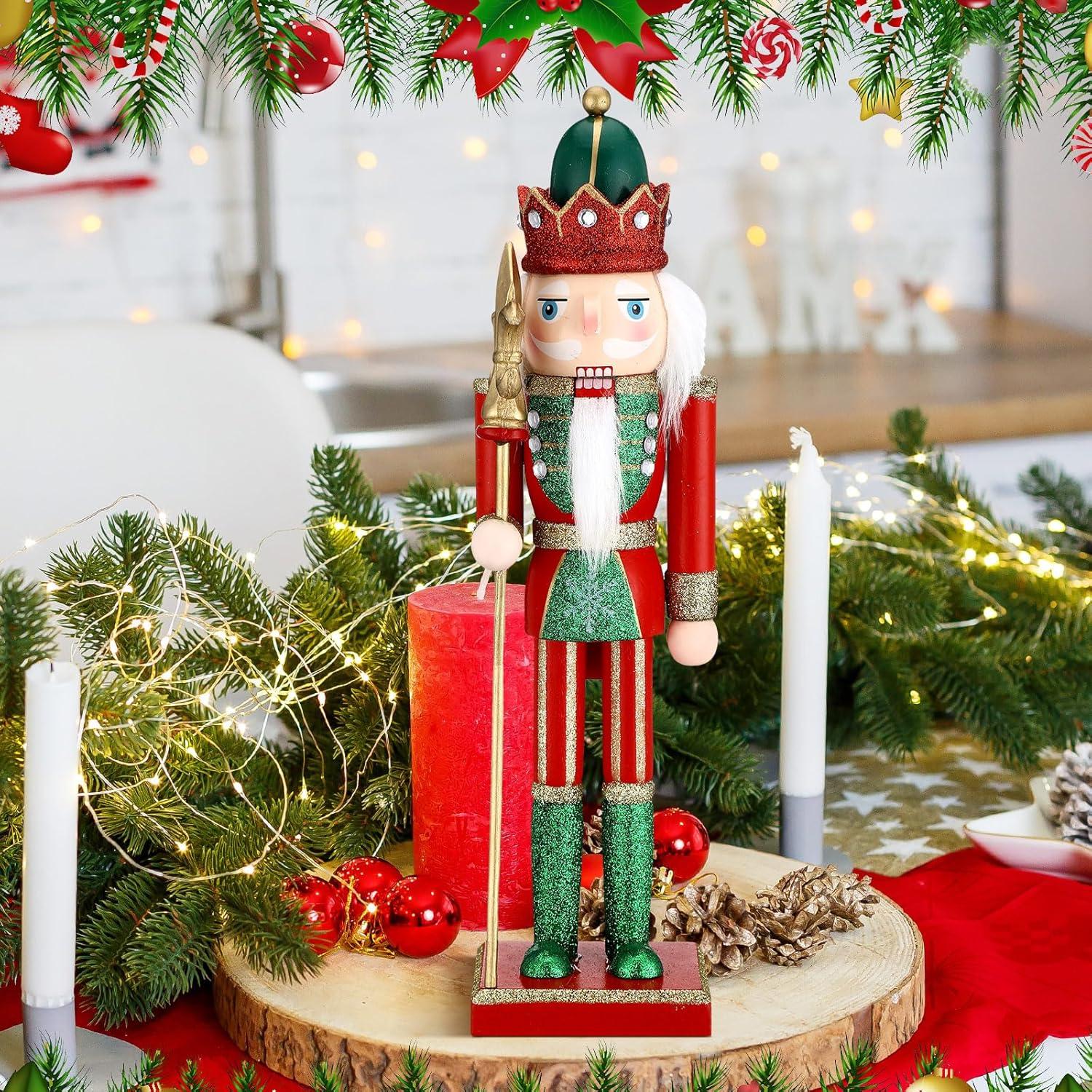 Figuras de Nutcracker de Madera 30.5 cm Gejoy - Decoración Navidad