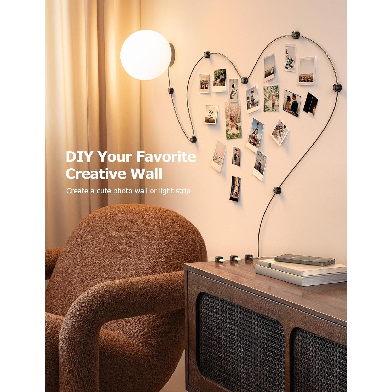 Organizador de Cables 9 Paquetes Chfeila Negro 360° Rotación