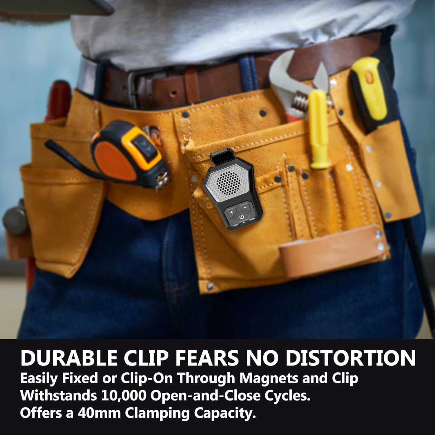 Altavoz Bluetooth DEXSCOUT Gris con Clip y 12h Batería