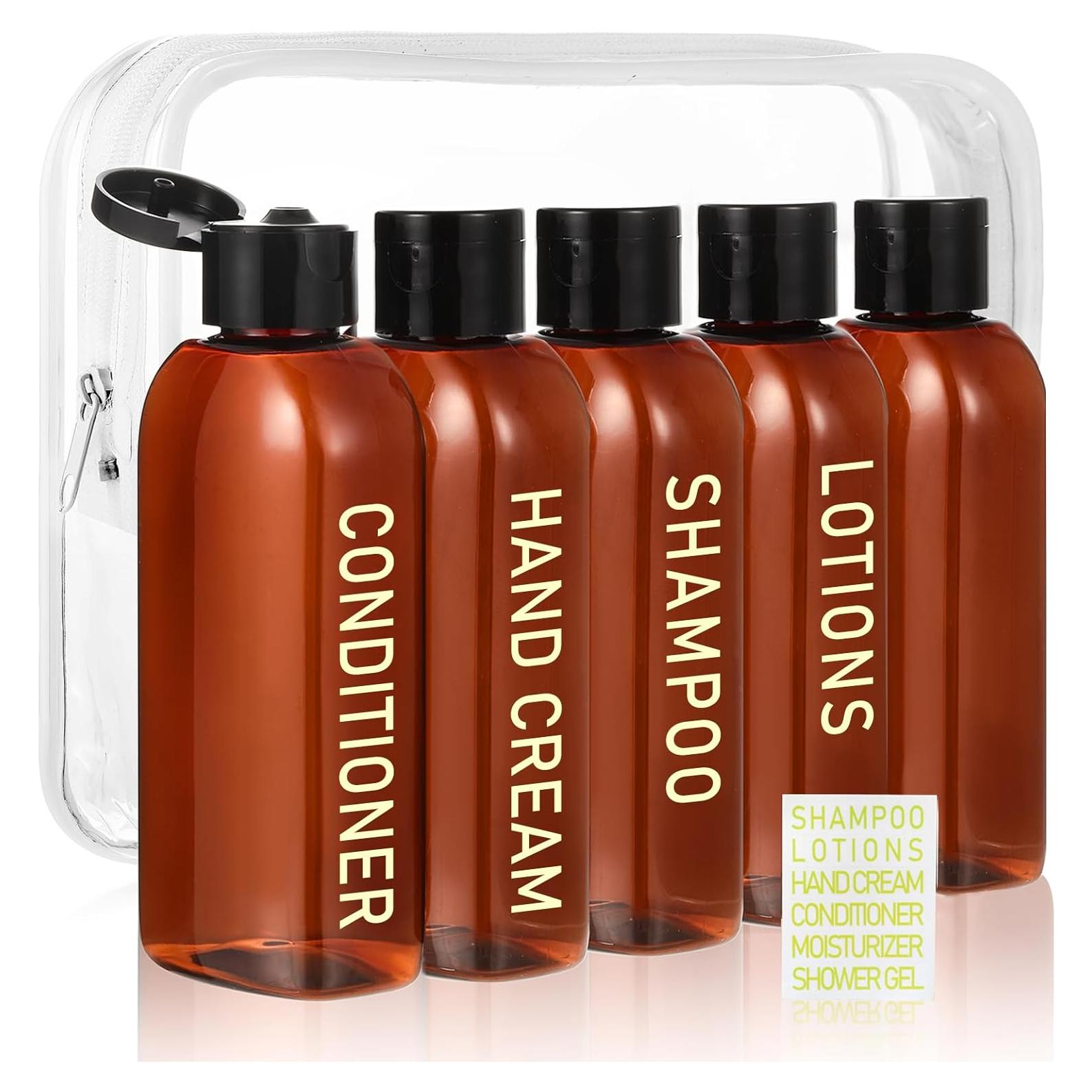 Set de 5 Botellas de Viaje CHEODIN 100ml A prueba de Fugas