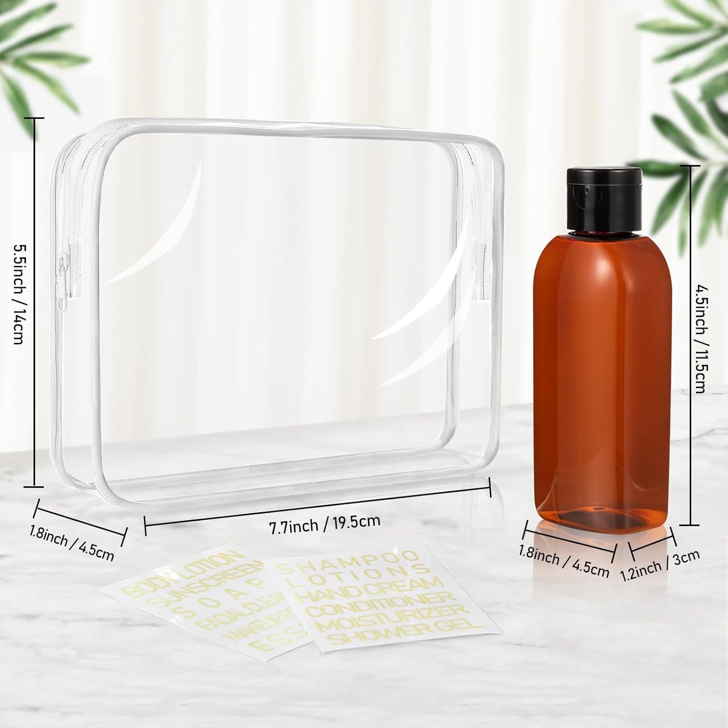 Set de 5 Botellas de Viaje CHEODIN 100ml A prueba de Fugas