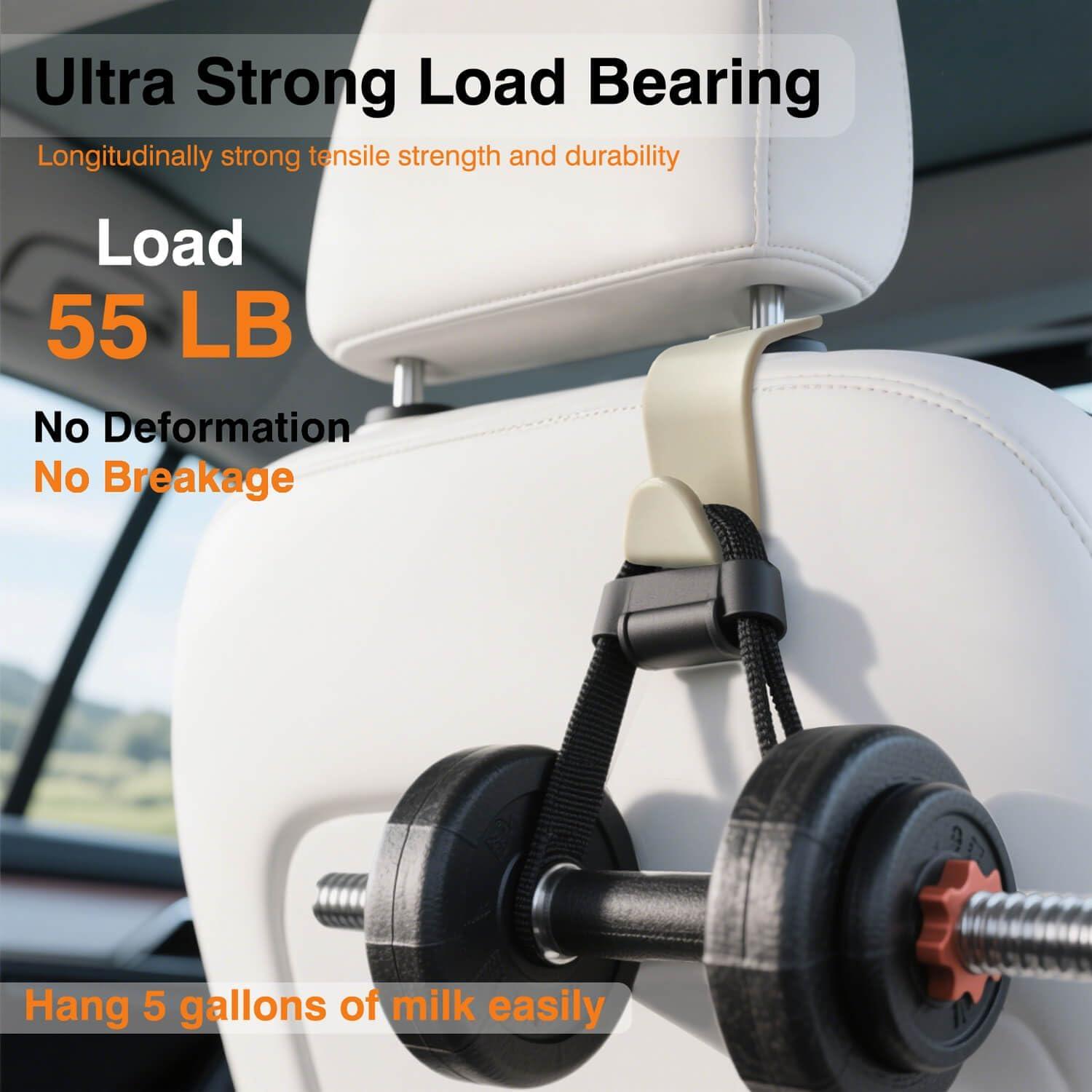 Ganchos para Reposacabezas KULOLO - Paquete de 4 Beige, 24.95 kg