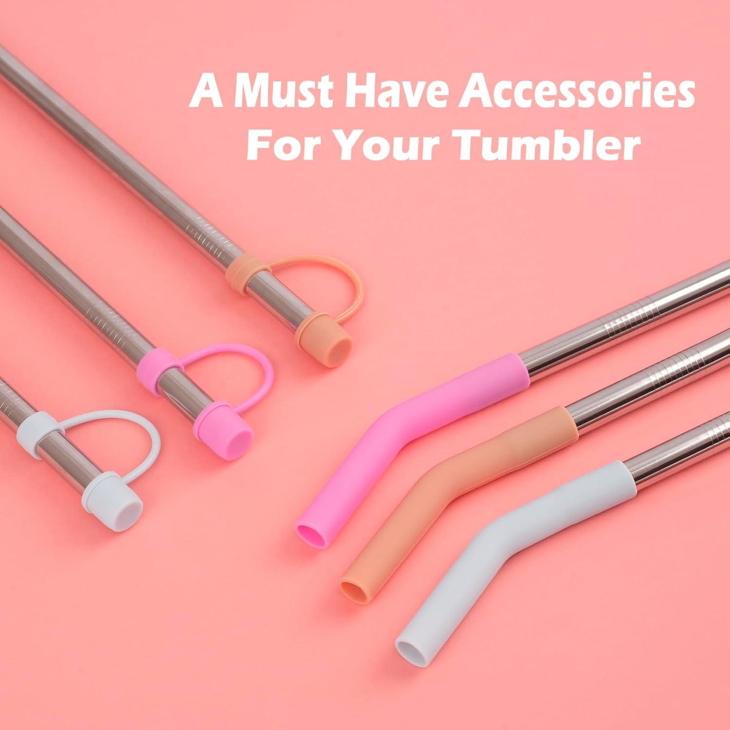 Popotes de Acero Inoxidable Jetstop 8.6" Reutilizables 6 Pzas