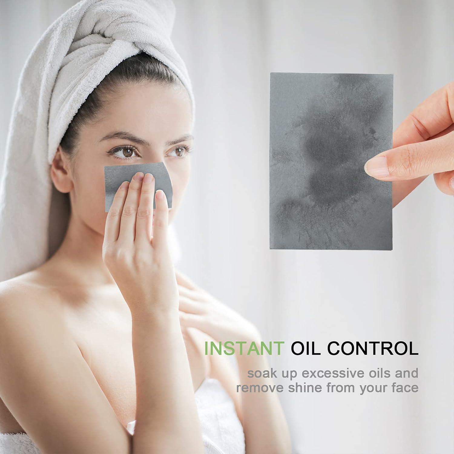 Papeles Absorbentes de Aceite Mirucoo 100 PCS Carbón de Bambú