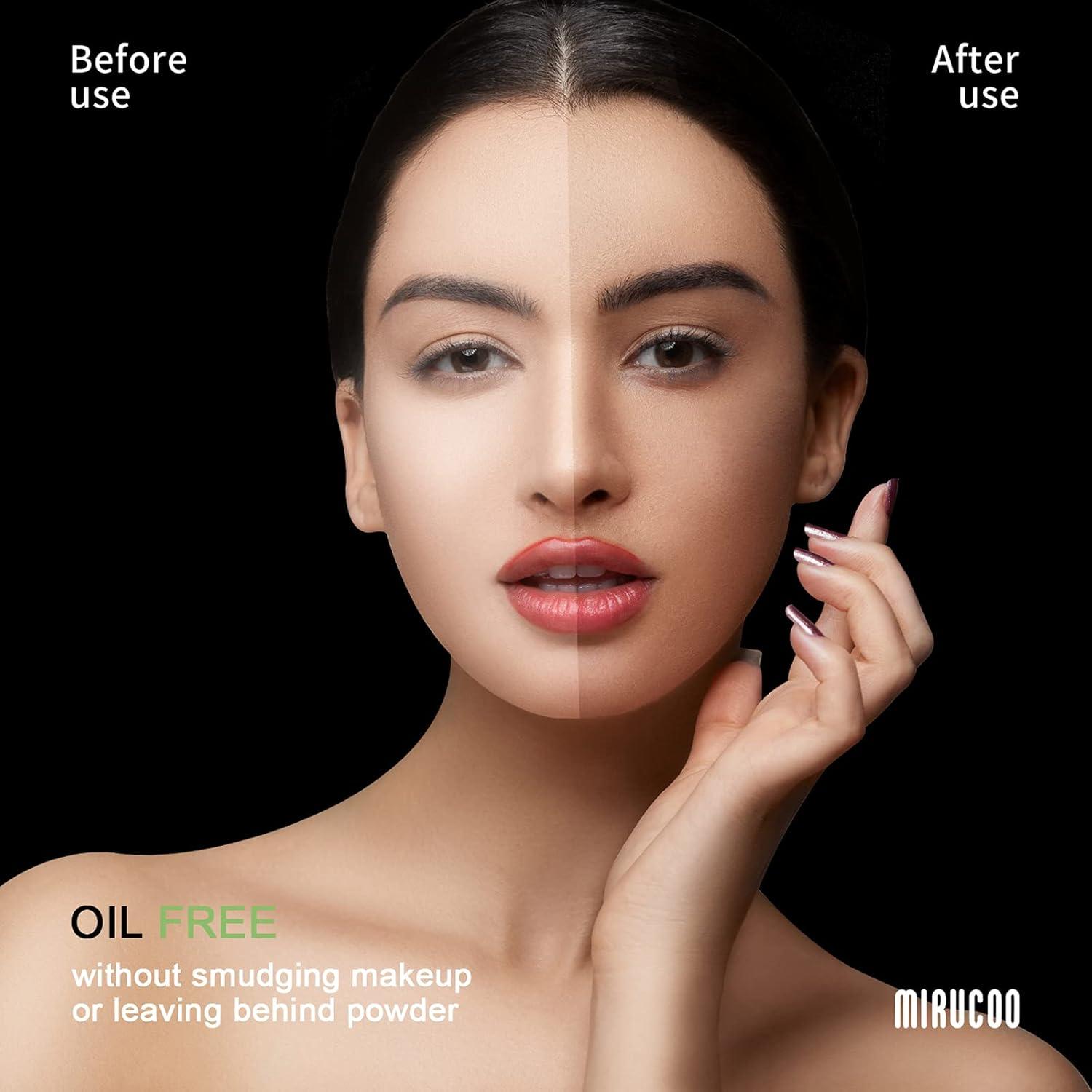 Papeles Absorbentes de Aceite Mirucoo 100 PCS Carbón de Bambú