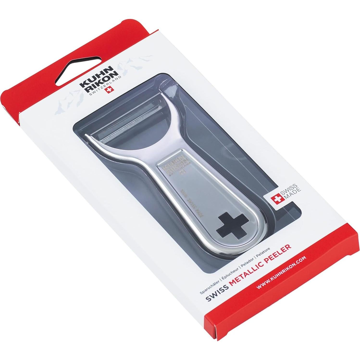 Pelador de Metal Ergonómico Kuhn Rikon Suizo Acero Inoxidable