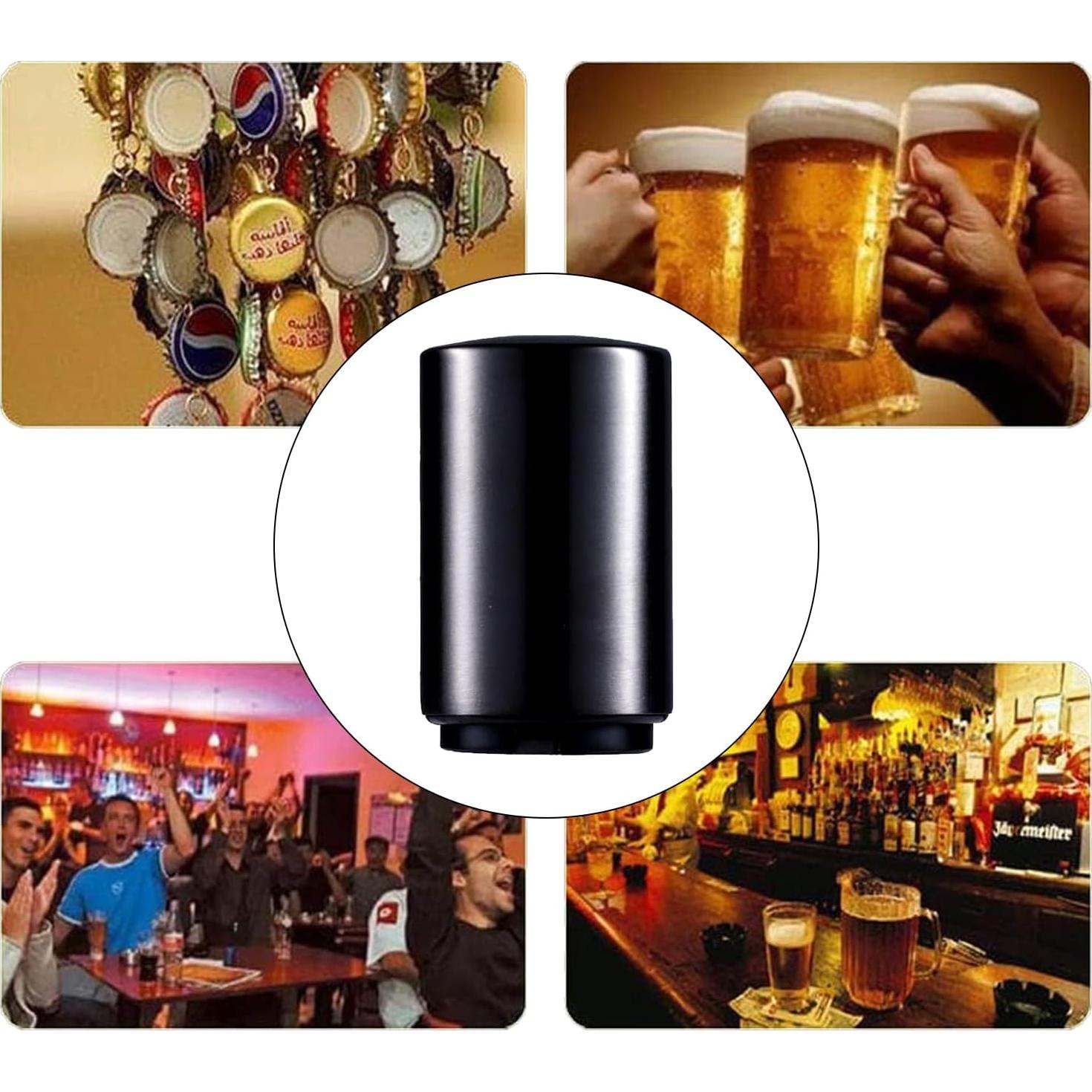 Abrebotellas Automático YUDANSI de Acero Inoxidable Negro