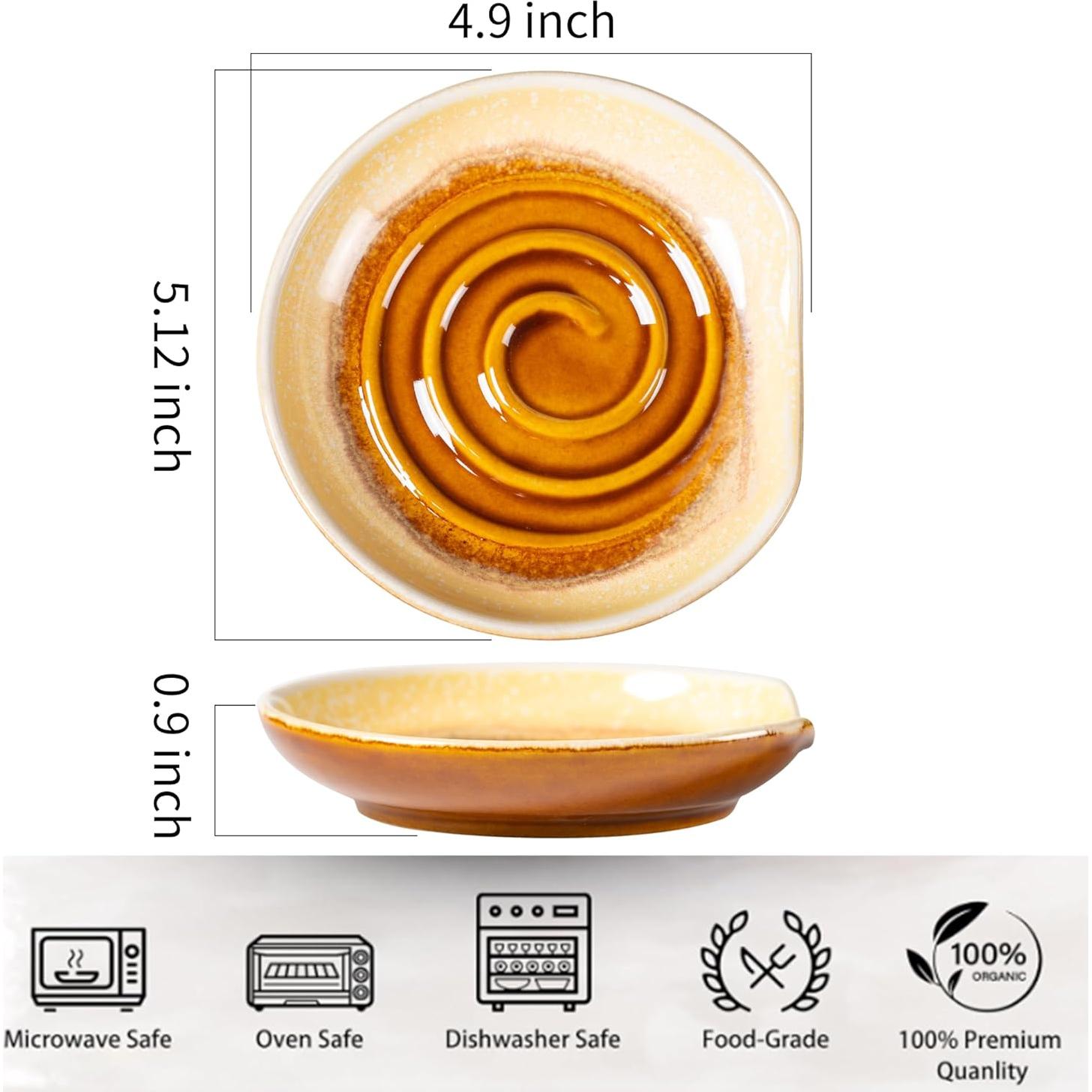 Soporte para Cucharas de Cerámica CAIJMO Degradado Marrón-Amarillo