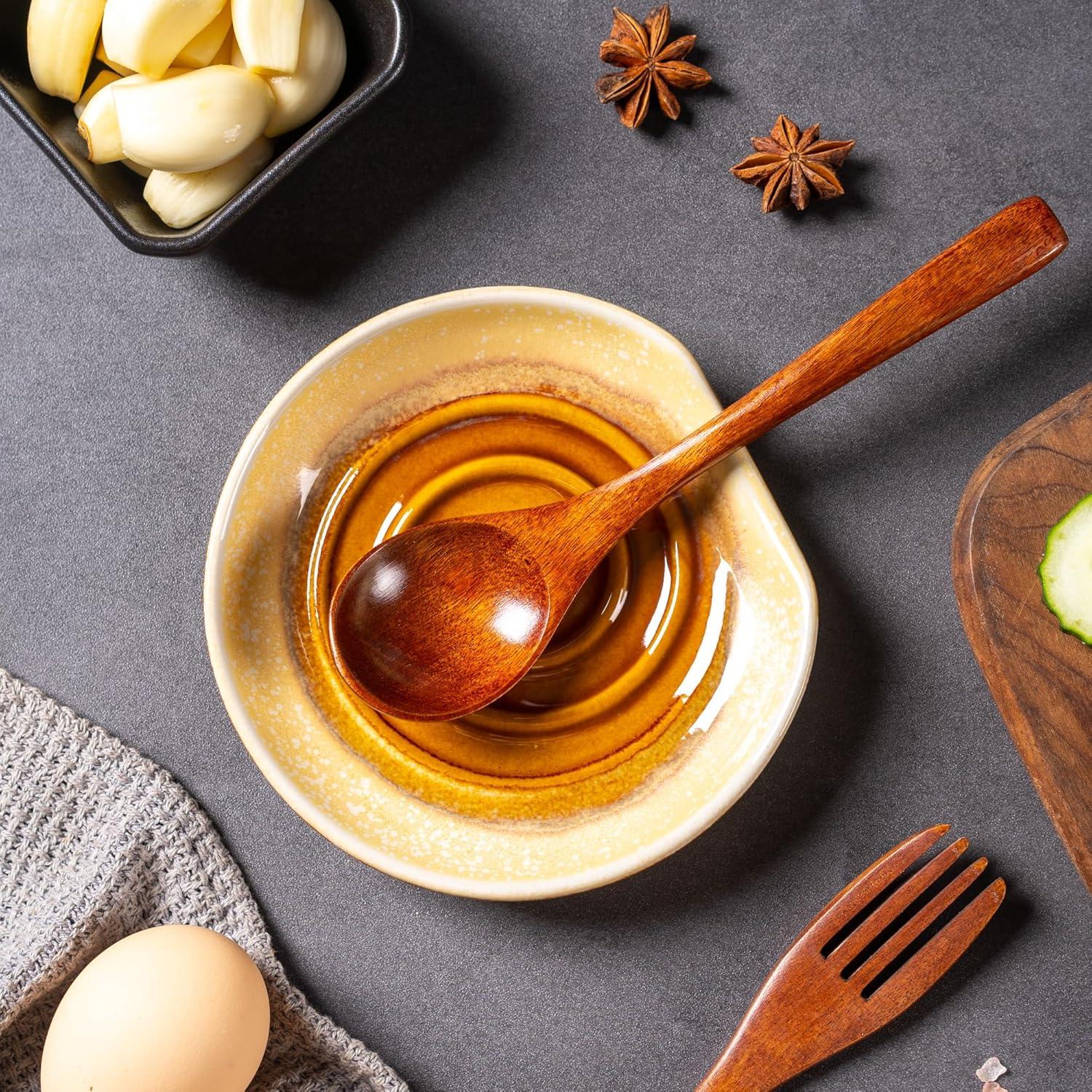 Soporte para Cucharas de Cerámica CAIJMO Degradado Marrón-Amarillo