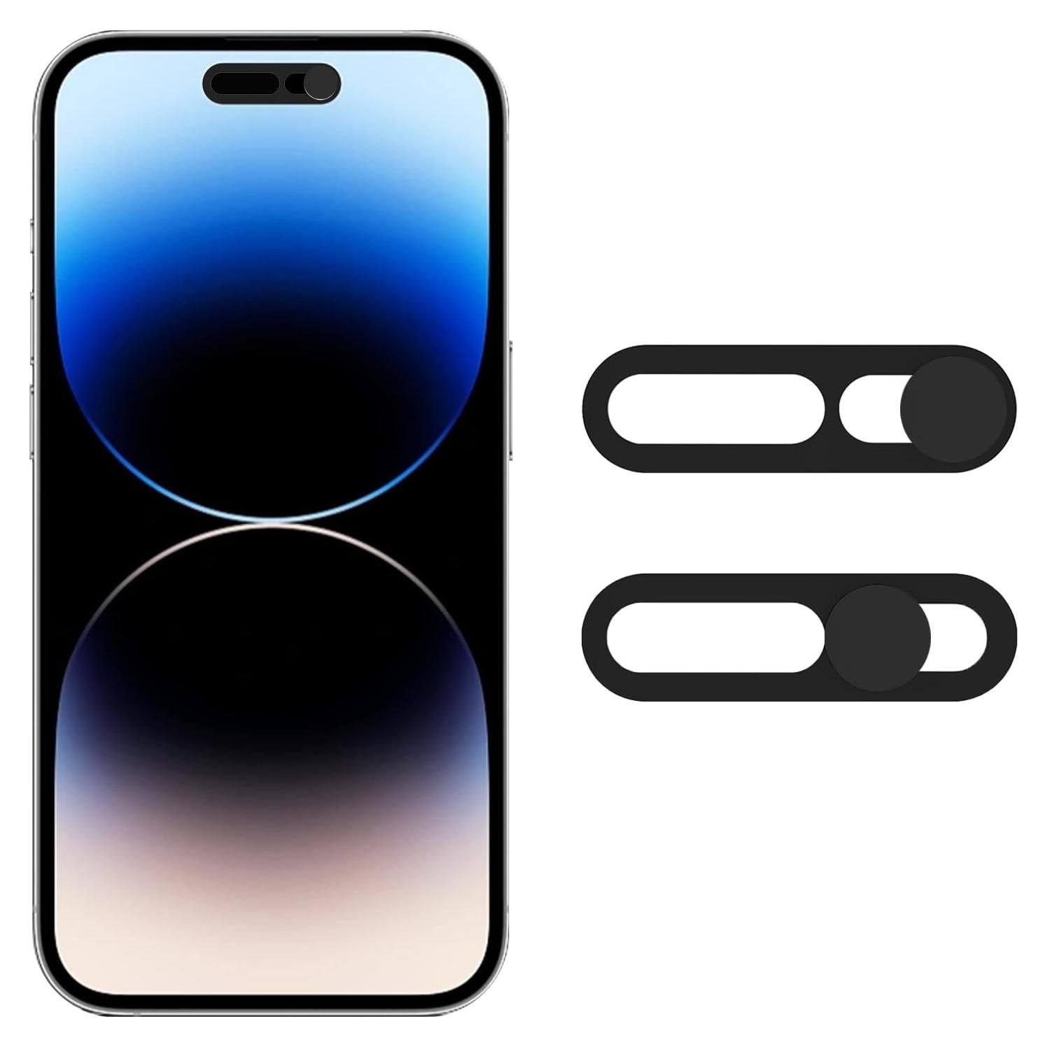 Cubierta de Webcam MakLuen para iPhone 14 Pro/Pro Max - Negro