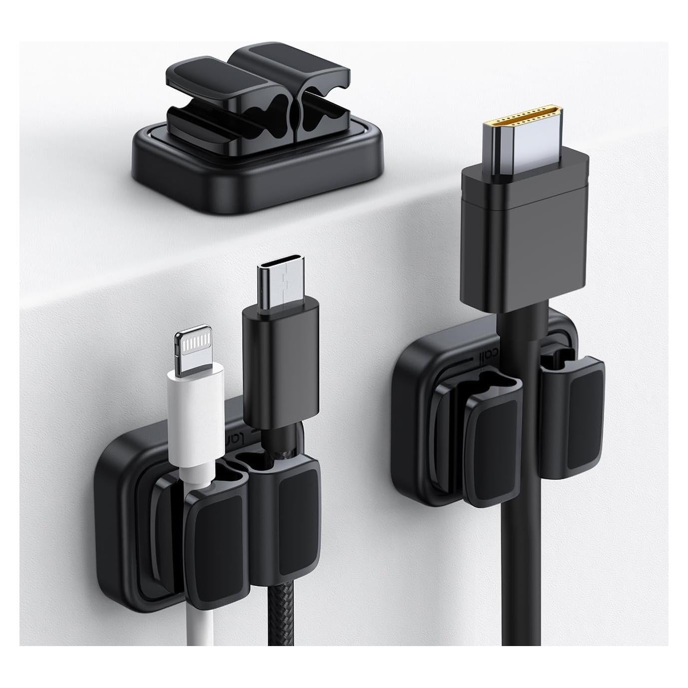 Organizador de Cables Lamicall Clip de Resorte 3 en 1 Negro