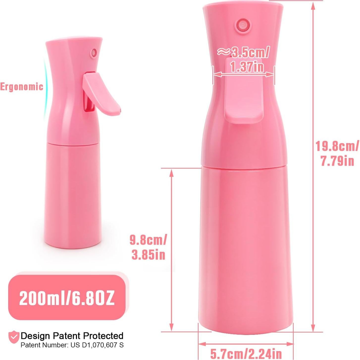 Botella de Spray Continua XSBAIHUO 200ml Rosa Reutilizable