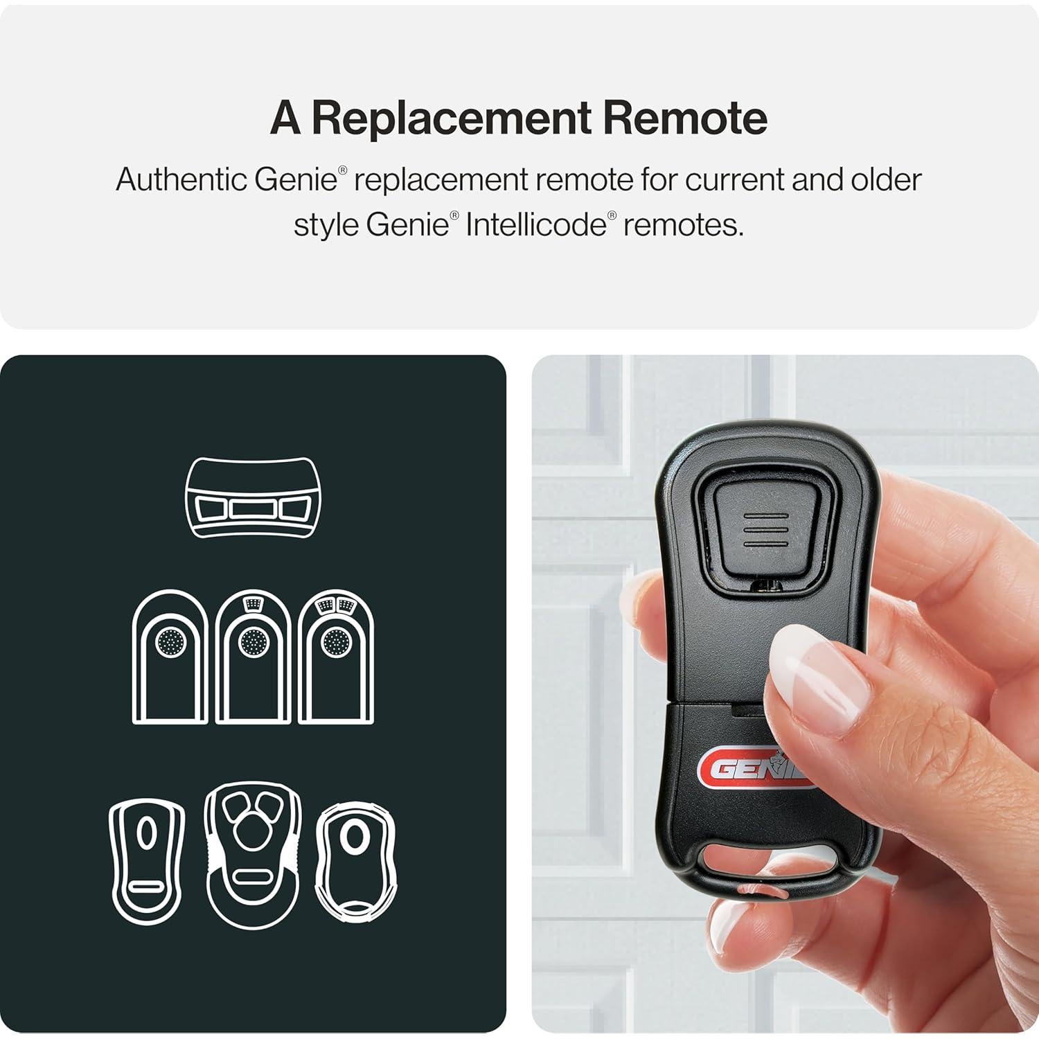 Control Remoto Genie G1T para Puerta de Garaje Intellicode