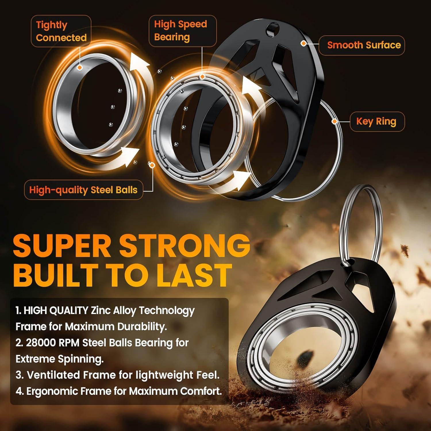 Llave Giratoria de Fidget Metal para Adultos - Alivio de Estrés