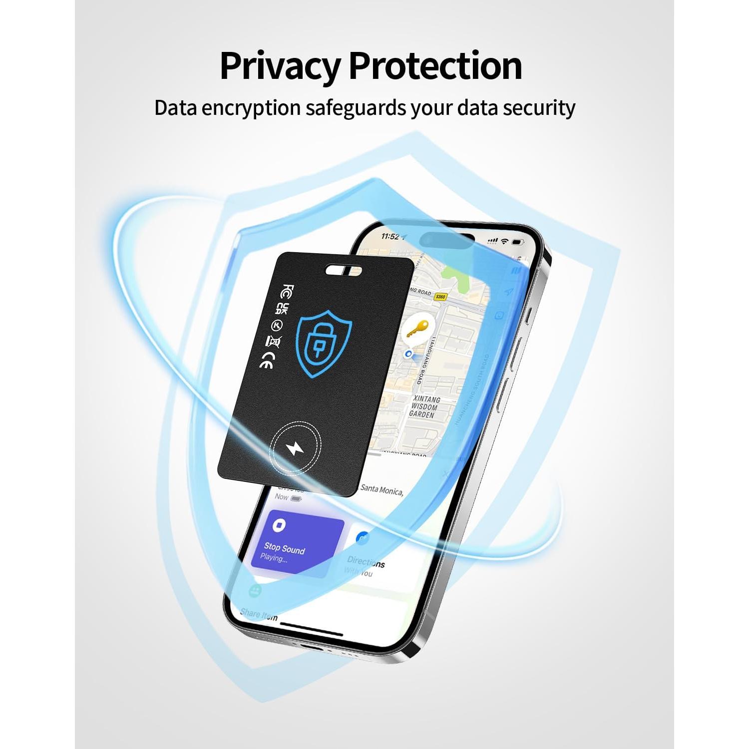 Rastreador Bluetooth FVJ Air-Tag Recargable para iPhone