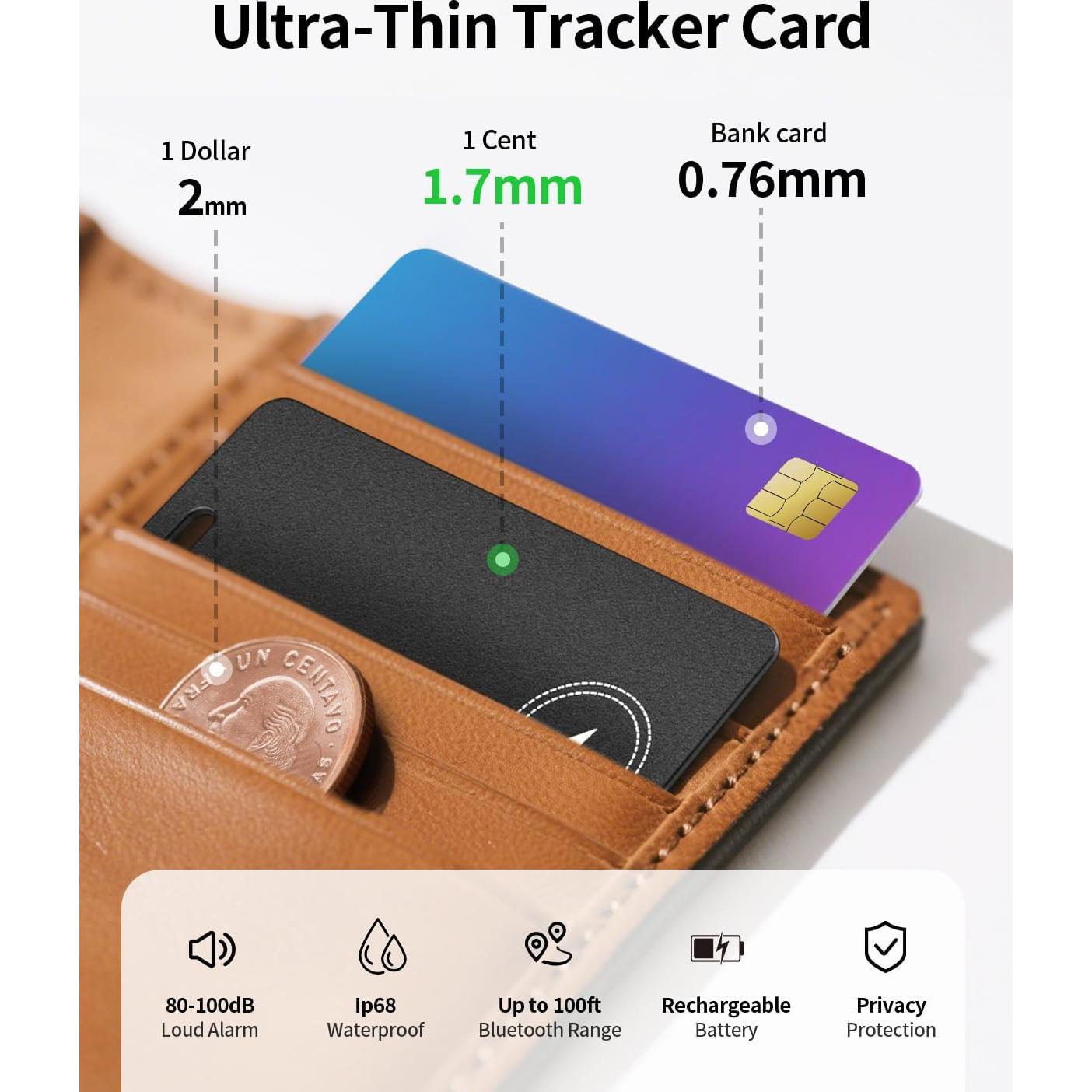 Rastreador Bluetooth FVJ Air-Tag Recargable para iPhone