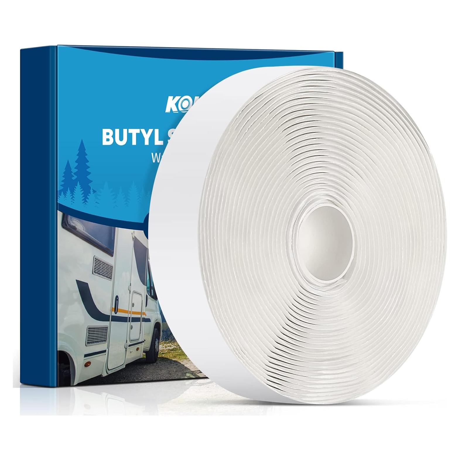 Cinta Selladora Butílica Kohree Blanca 0.32 cm x 1.9 cm x 9.14 m