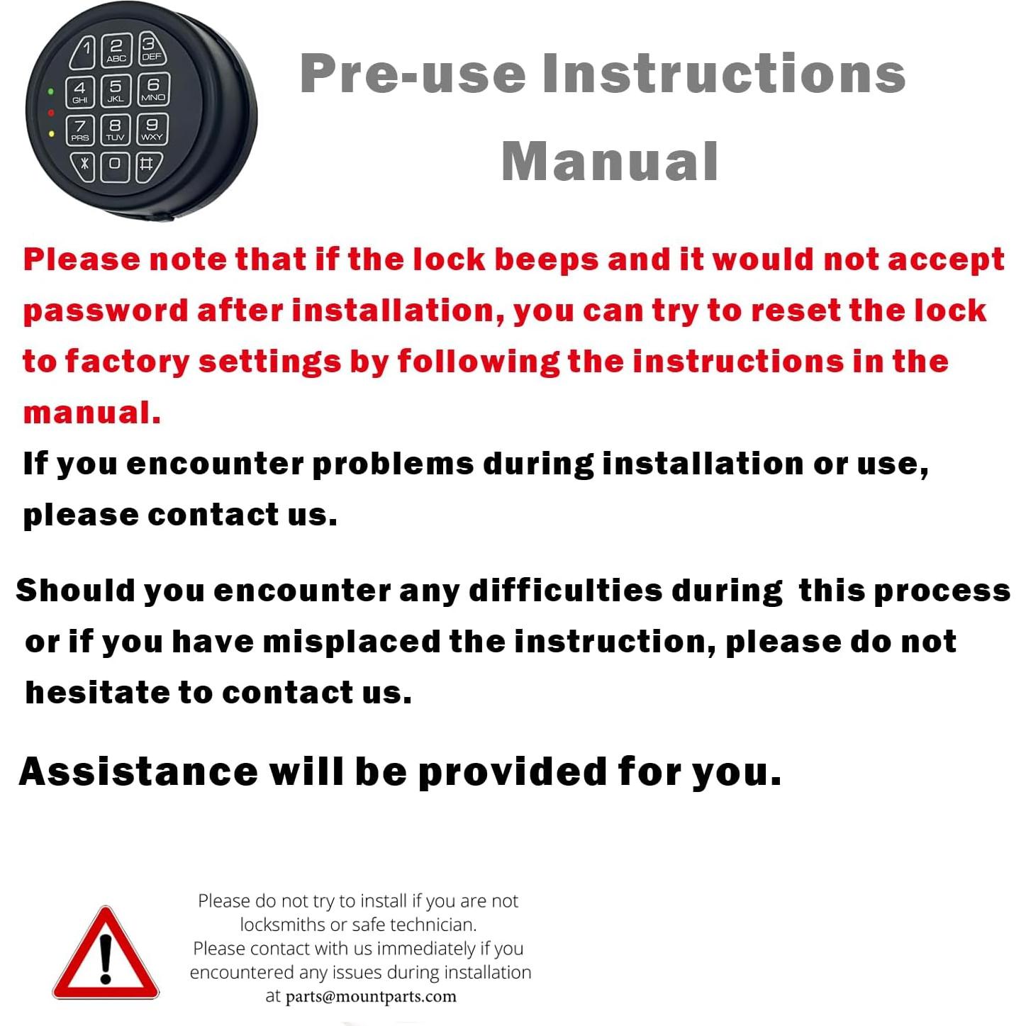 Teclado Electrónico La Macaza LM-B019SL para Caja Fuerte