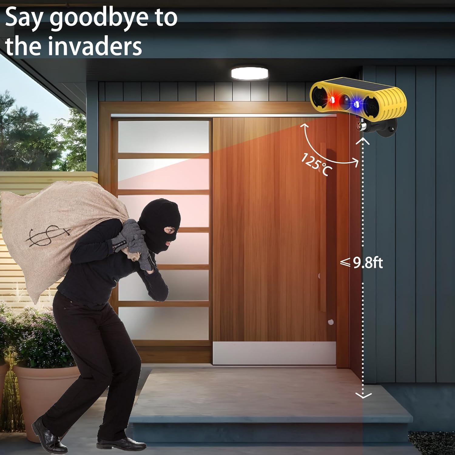 Alarma Solar de Movimiento QXMH con Luz Estroboscópica 129dB