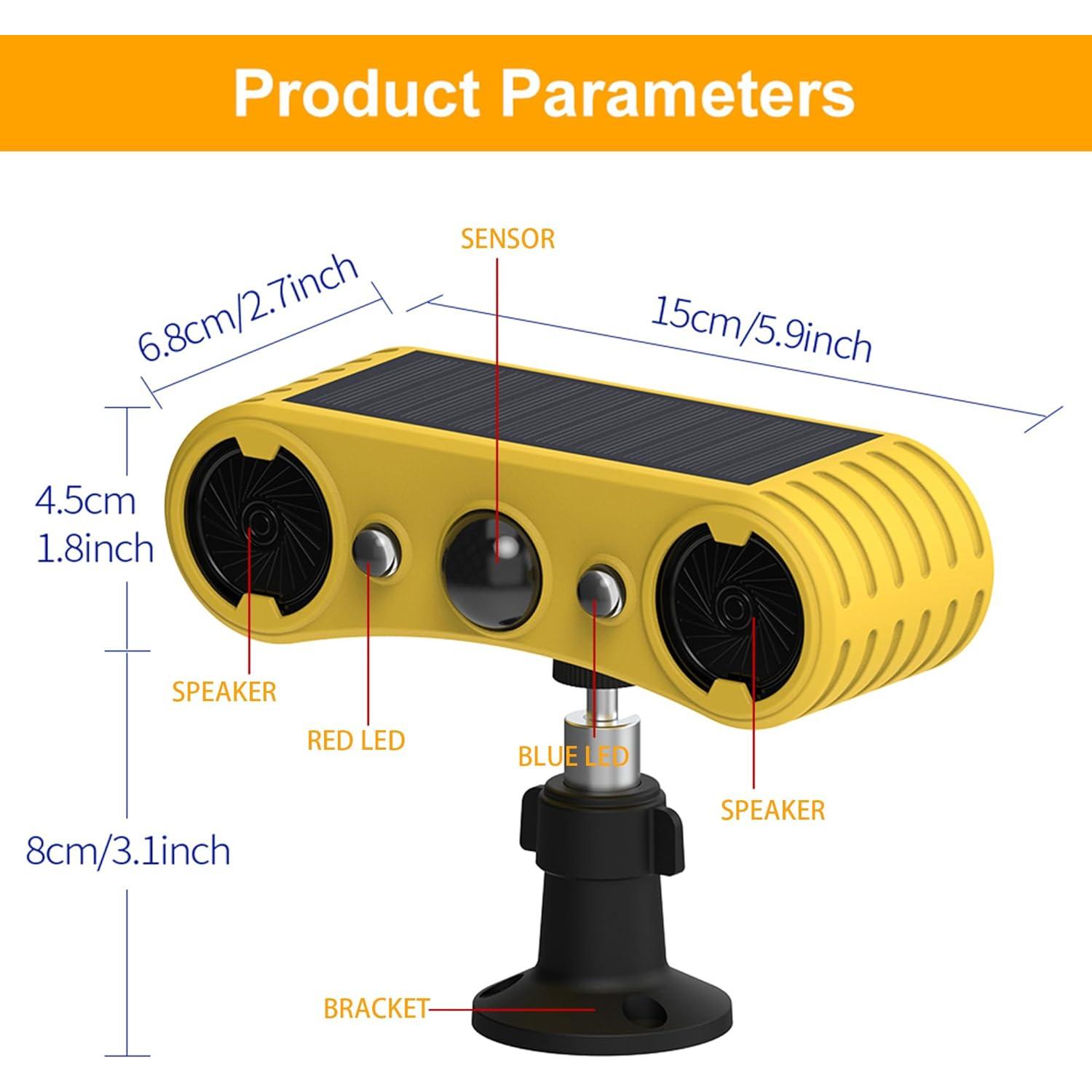 Alarma Solar de Movimiento QXMH con Luz Estroboscópica 129dB