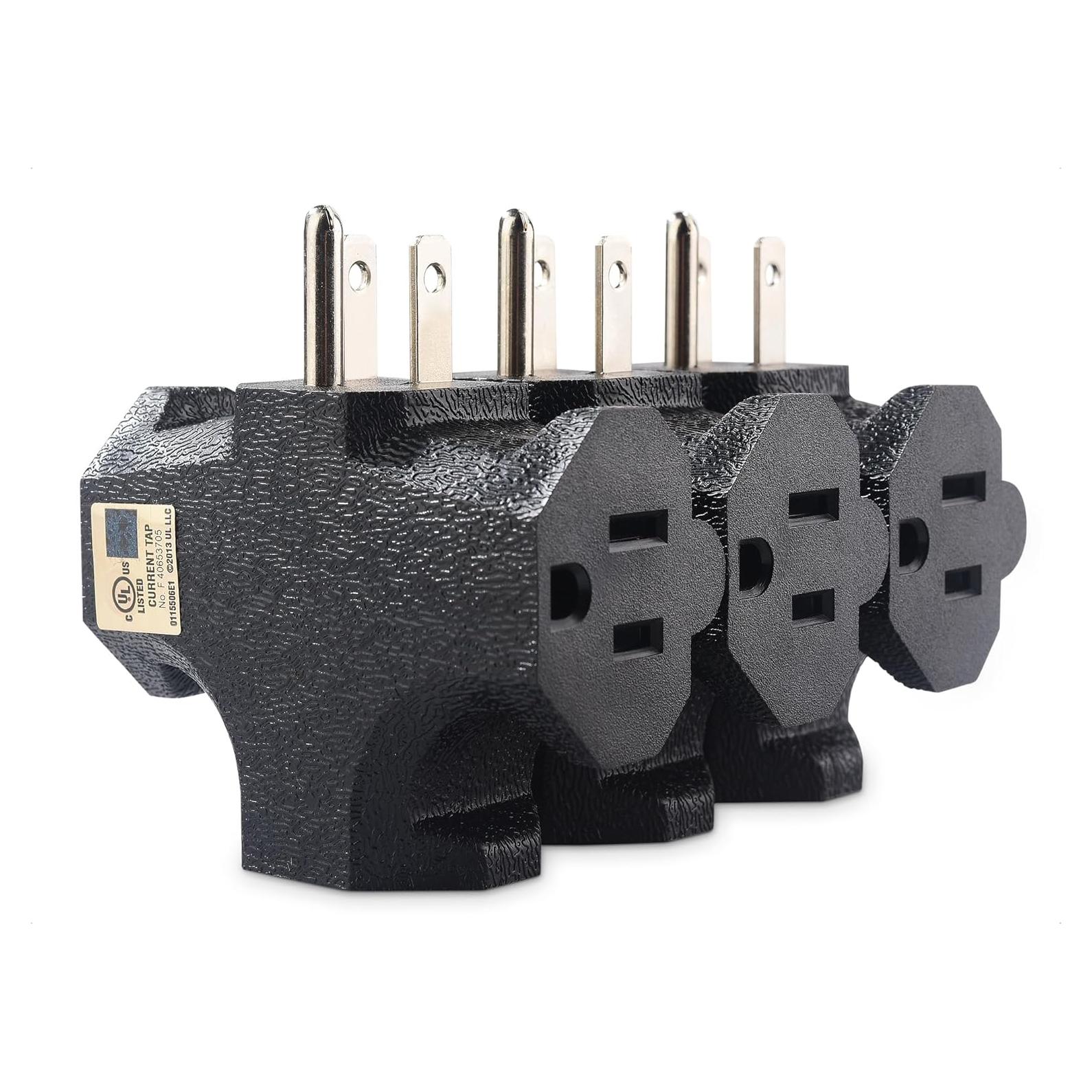 Adaptador de Enchufe de 3 Vías Cable Matters Negro 15A 1875W