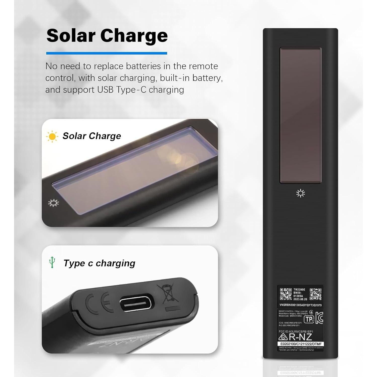 Control Remoto de Voz Solar AYWHP BN59-01385A para TV S-Sung