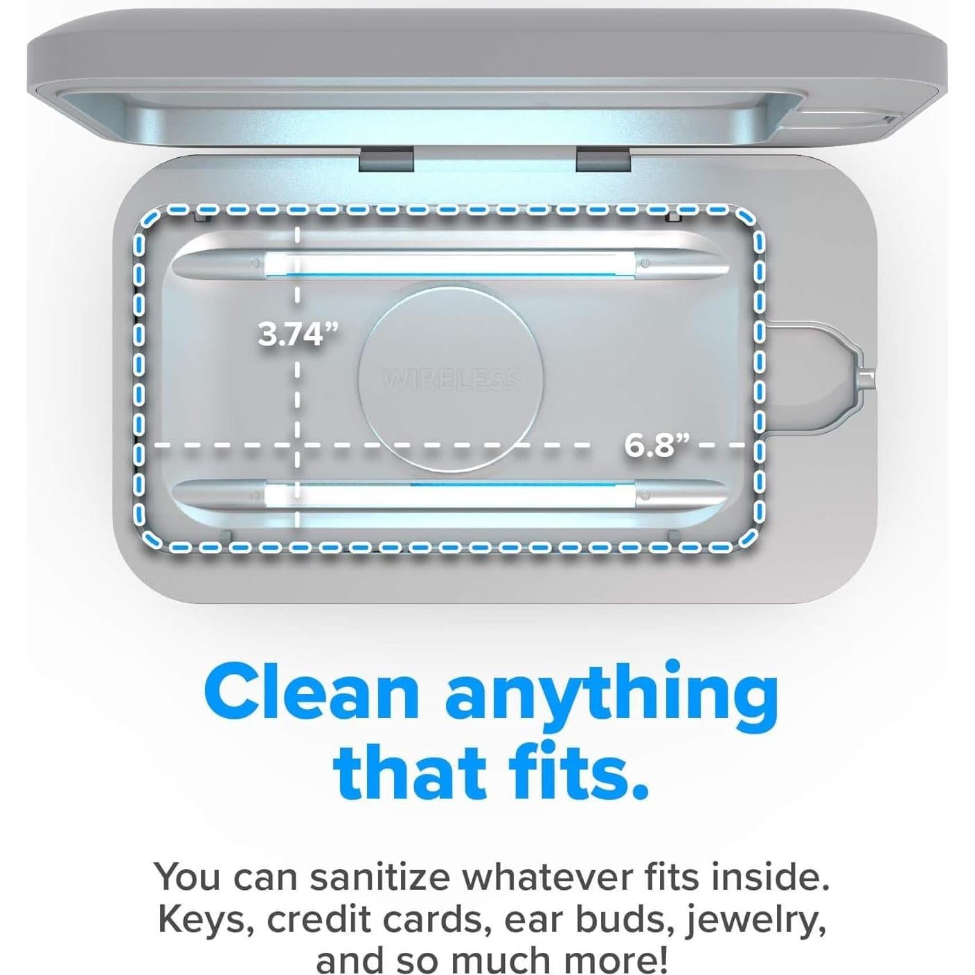 Desinfectante y Cargador Inalámbrico UV-C PhoneSoap Gris