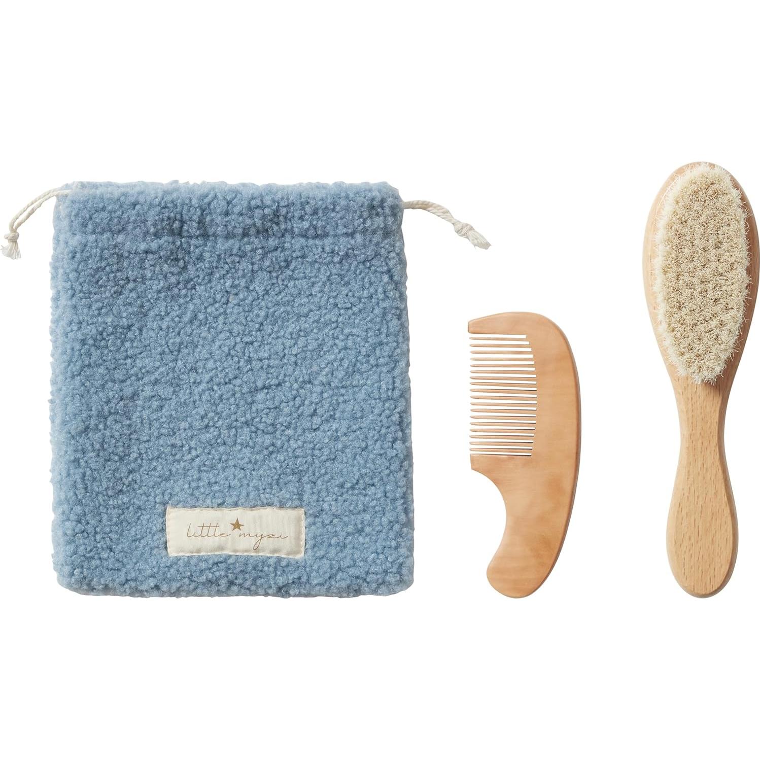 Juego de Cepillos y Peine para Bebés MYZI - Natural y Suave