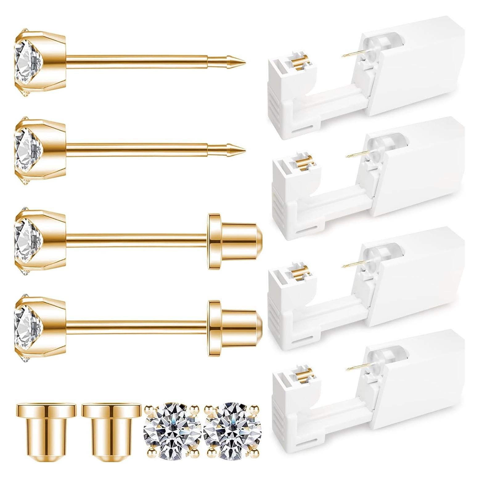 Kit de Perforación de Orejas SugarTang - 4 Puntas Acero Inoxidable 4mm