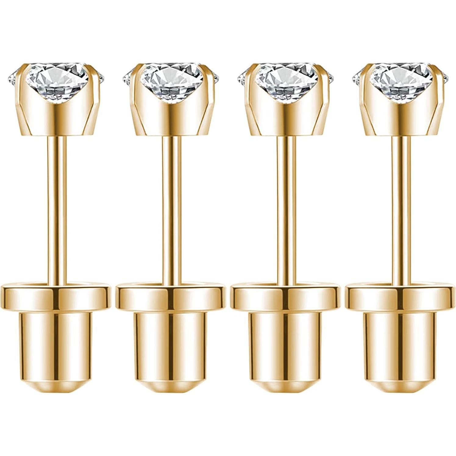 Kit de Perforación de Orejas SugarTang - 4 Puntas Acero Inoxidable 4mm