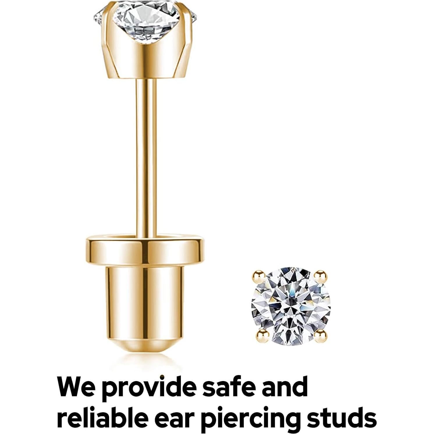 Kit de Perforación de Orejas SugarTang - 4 Puntas Acero Inoxidable 4mm