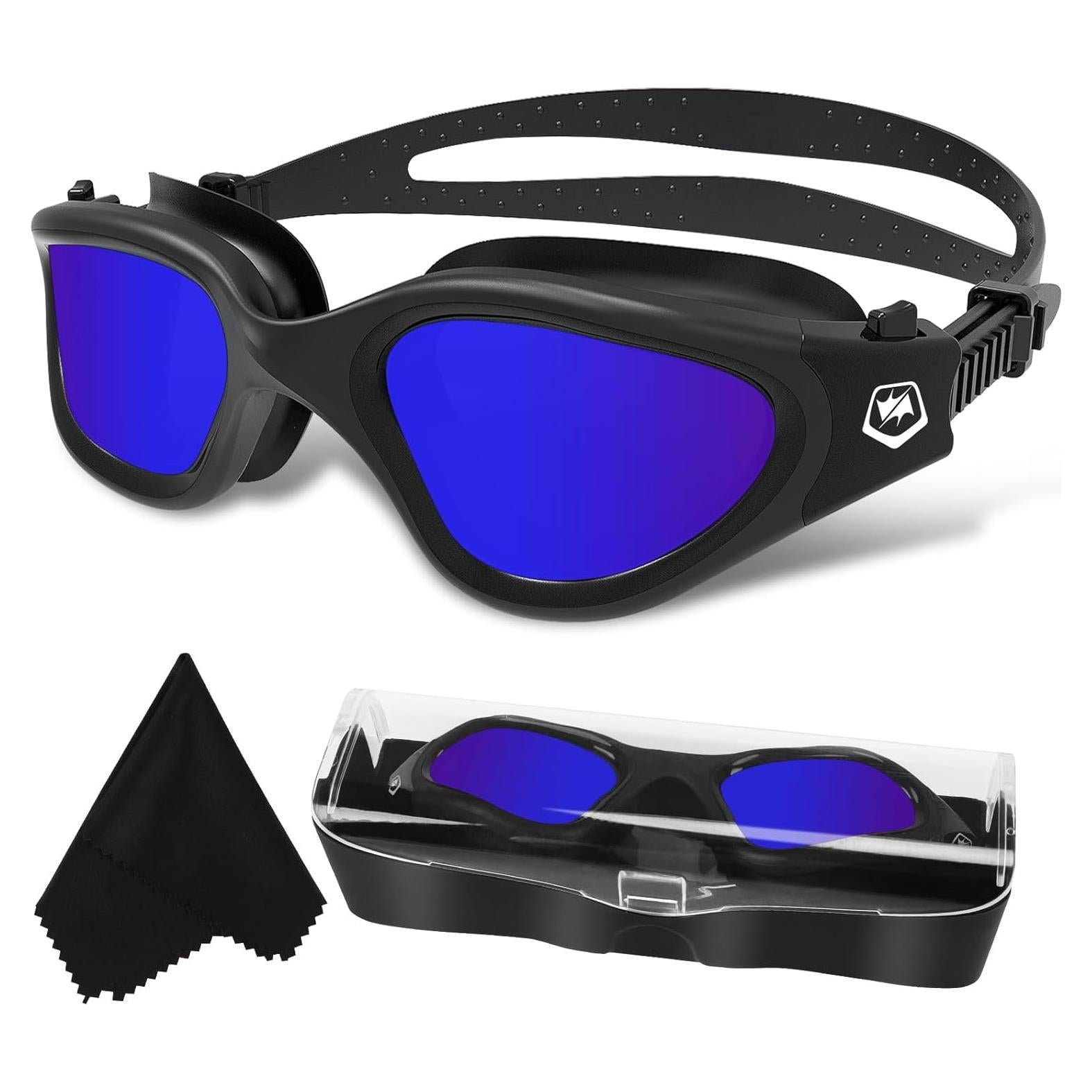 Gafas de natación polarizadas WIN.MAX Antivaho UV Todo Negro