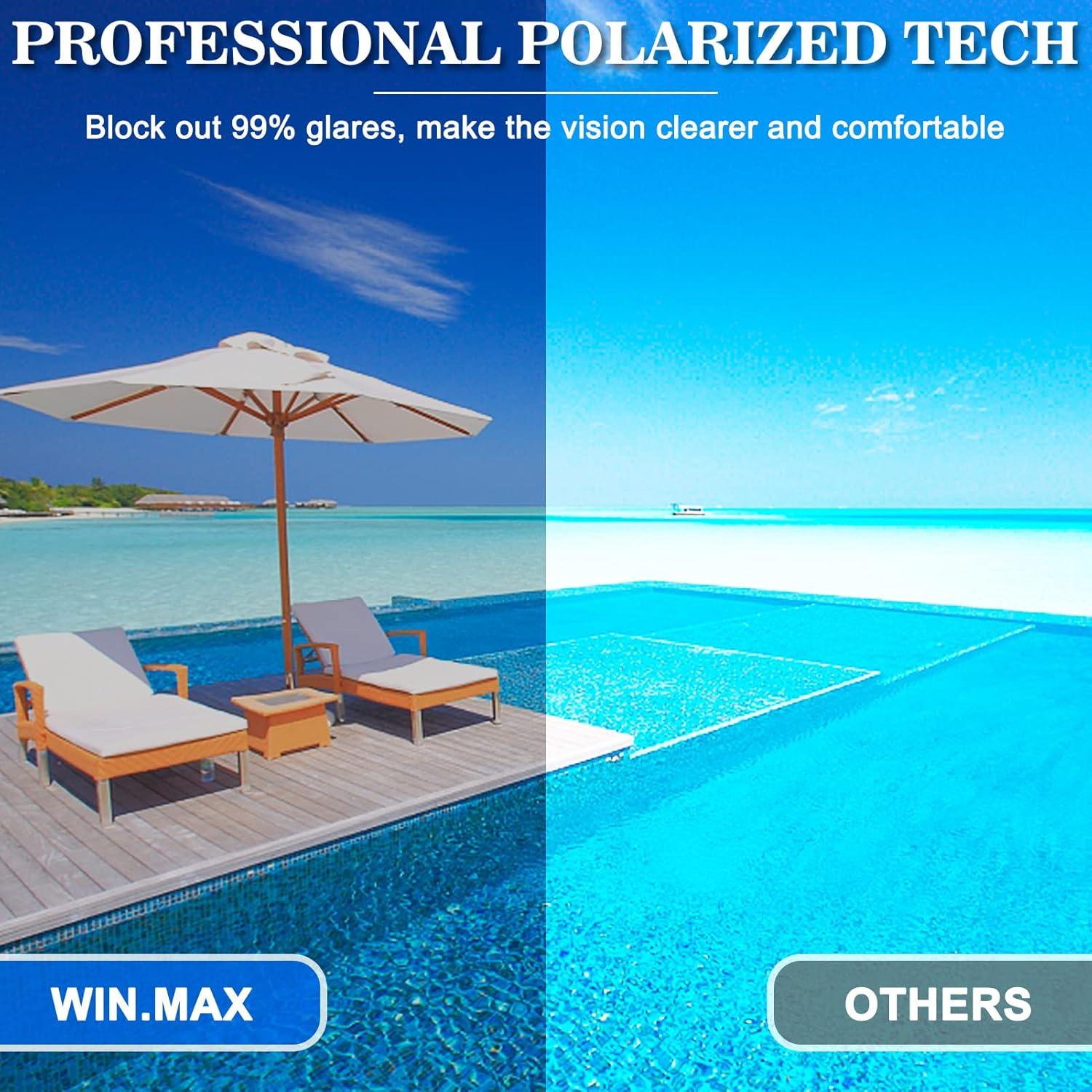 Gafas de natación polarizadas WIN.MAX Antivaho UV Todo Negro