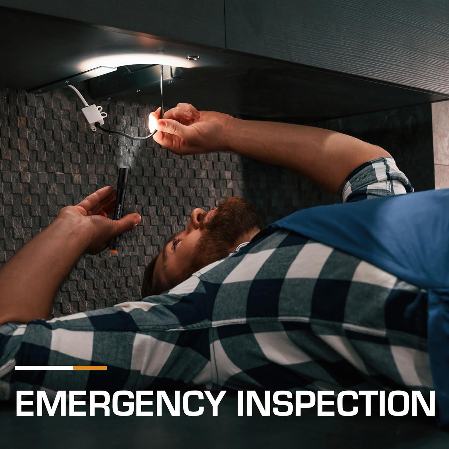 Linterna de Bolígrafo EverBrite 100LM Aluminio Negro - Paquete de 4