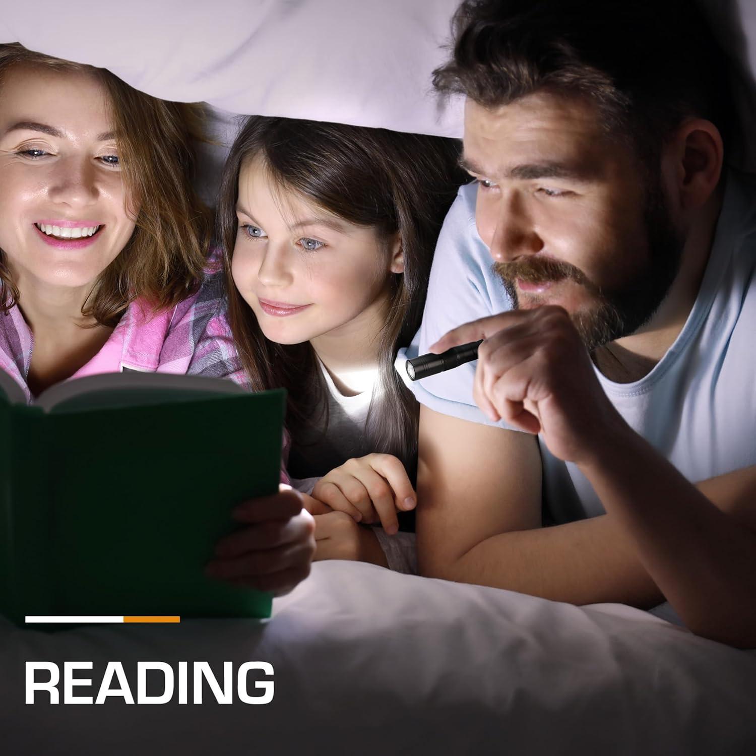 Linterna de Bolígrafo EverBrite 100LM Aluminio Negro - Paquete de 4