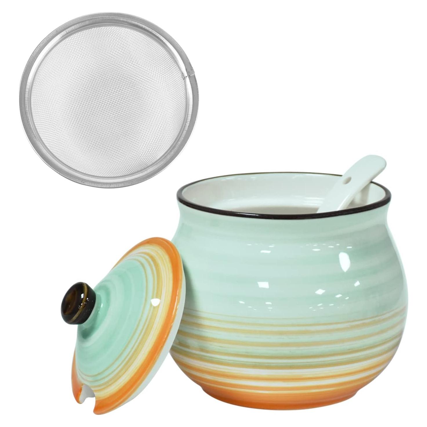 Contenedor de grasa de tocino Koythin 652 ml con colador