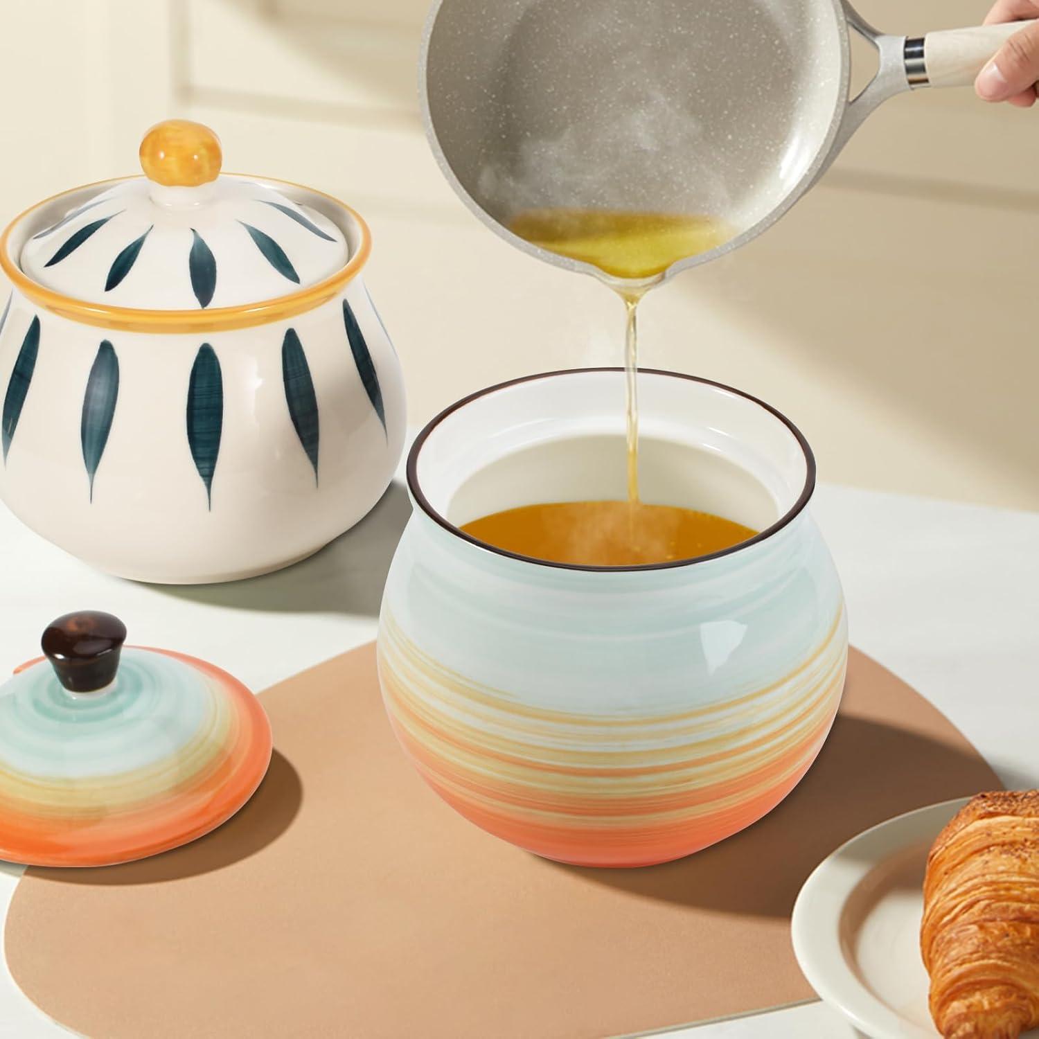 Contenedor de grasa de tocino Koythin 652 ml con colador