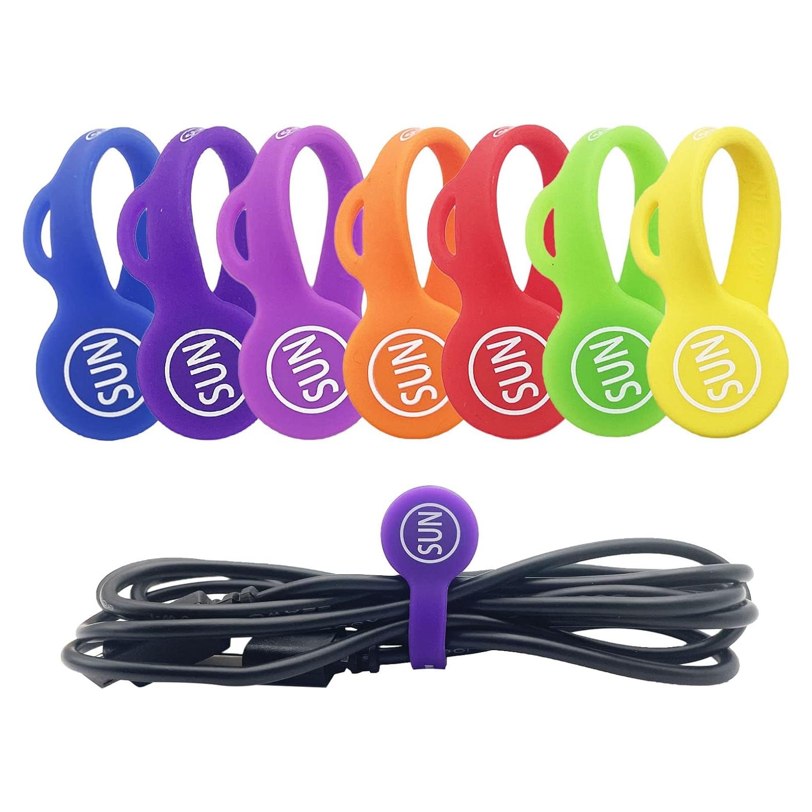 Clips Magnéticos para Cables SUNFICON 7 Piezas Silicona