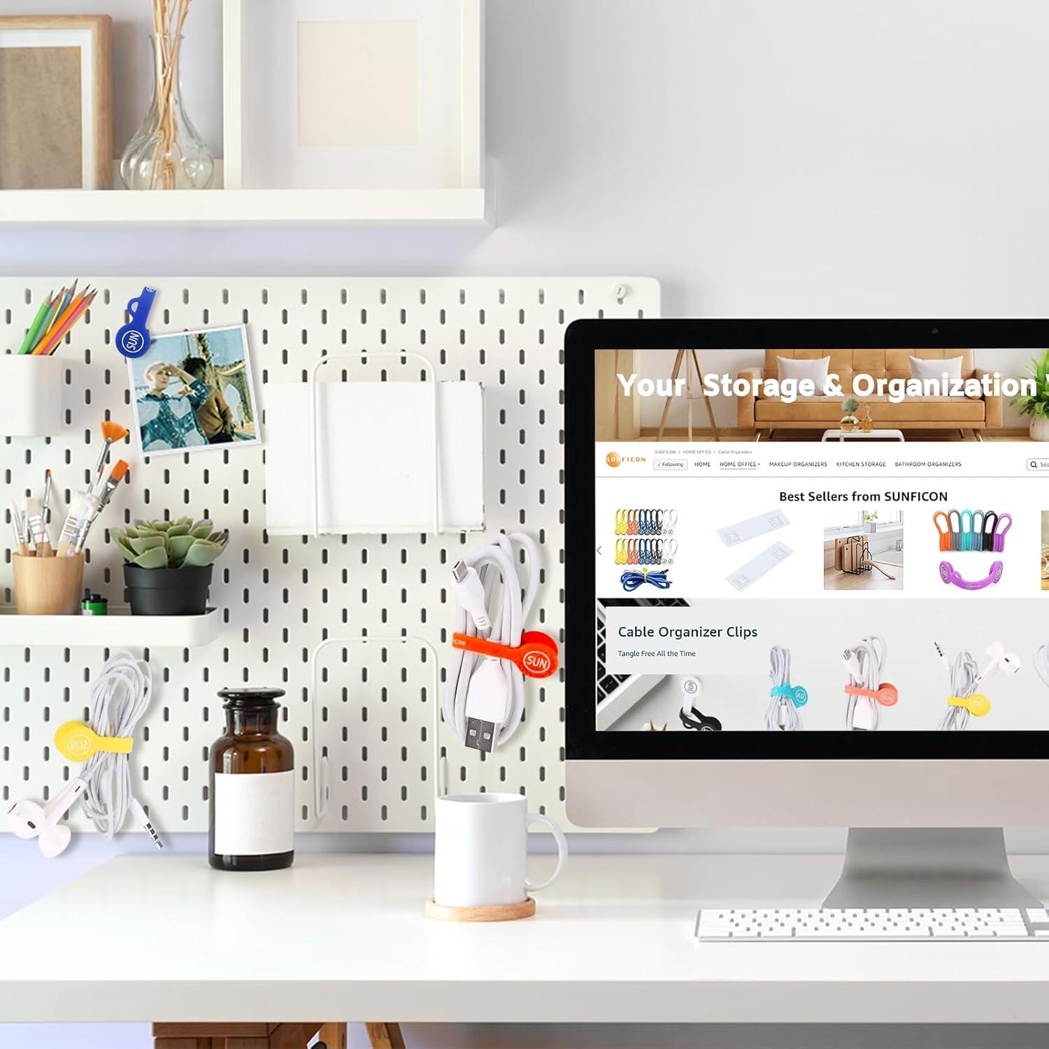 Clips Magnéticos para Cables SUNFICON 7 Piezas Silicona