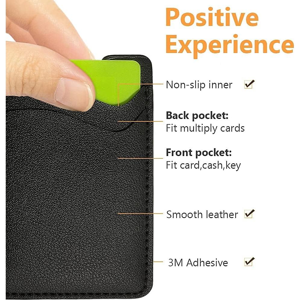 Soporte para Tarjetas de Teléfono Puxnoin - 2 Pack Negro