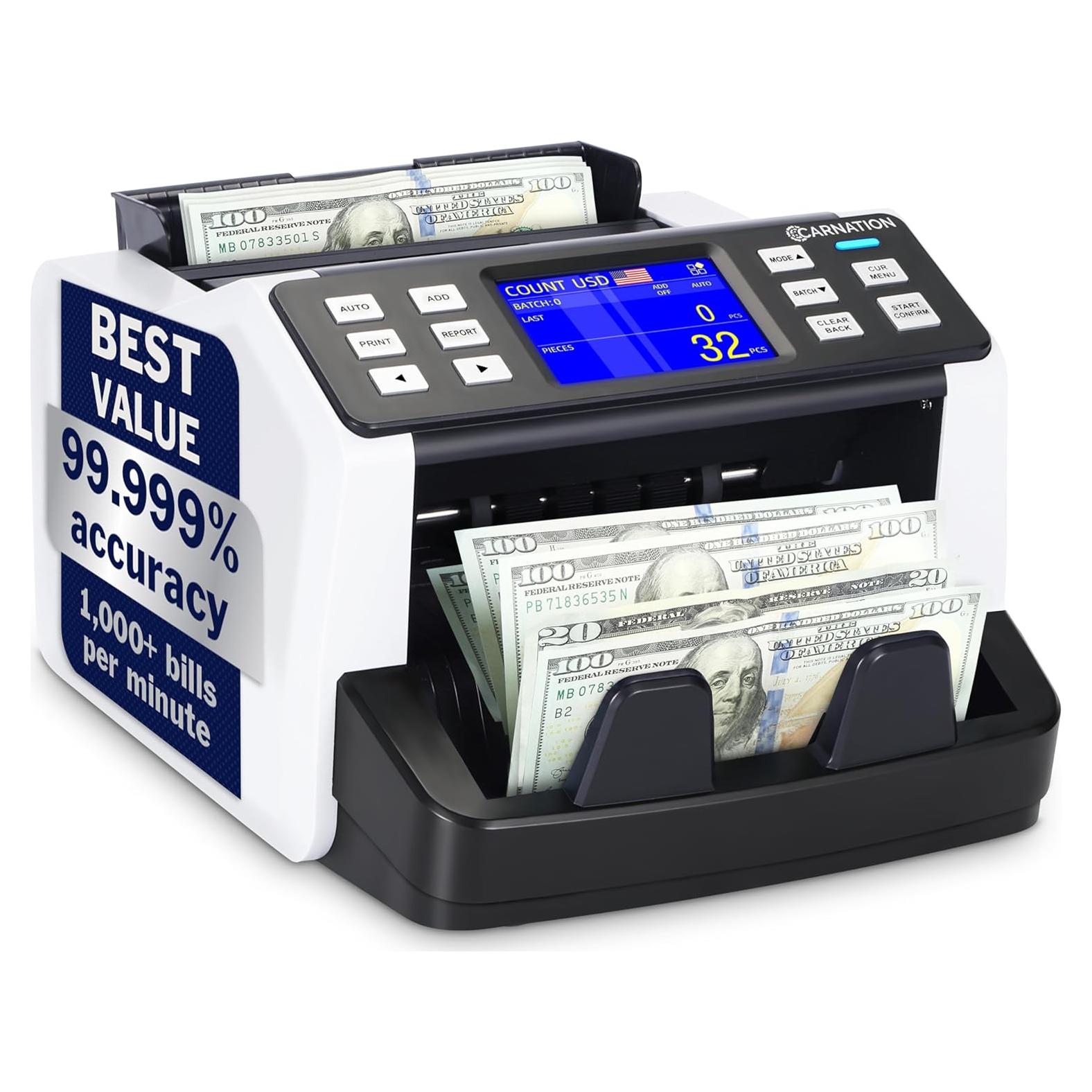 Contadora de Dinero CARNATION CR5 Detección Falsificaciones