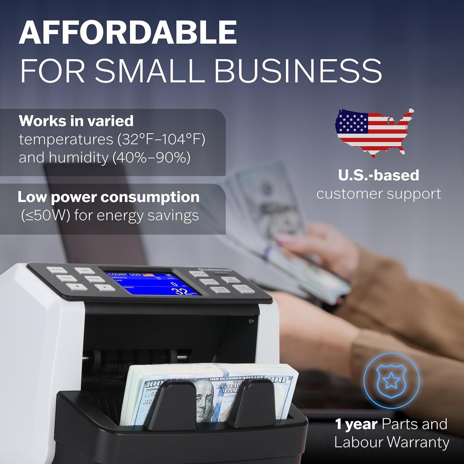 Contadora de Dinero CARNATION CR5 Detección Falsificaciones