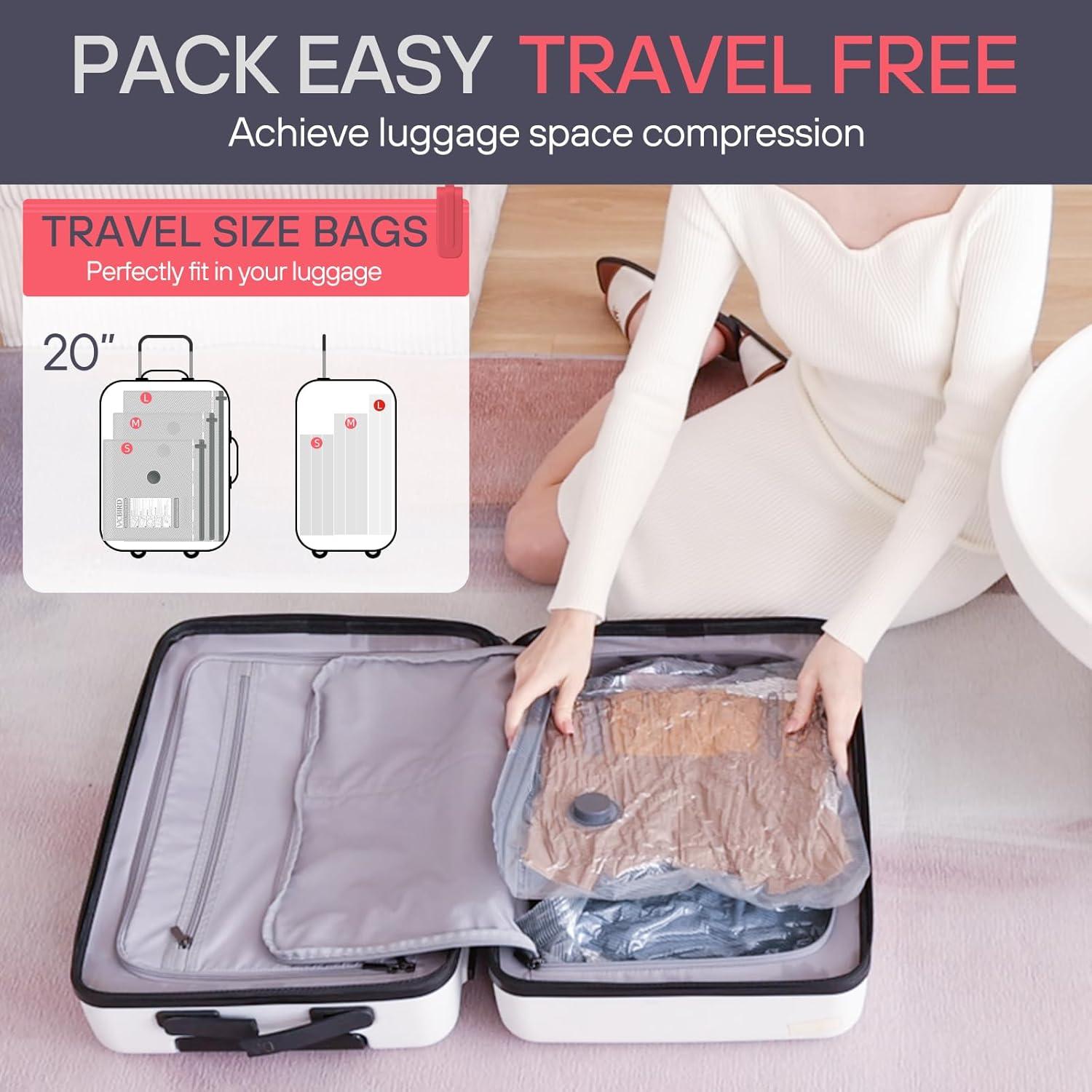 Bolsas de Almacenamiento al Vacío VMstr 9 Pzas con Bomba Eléctrica