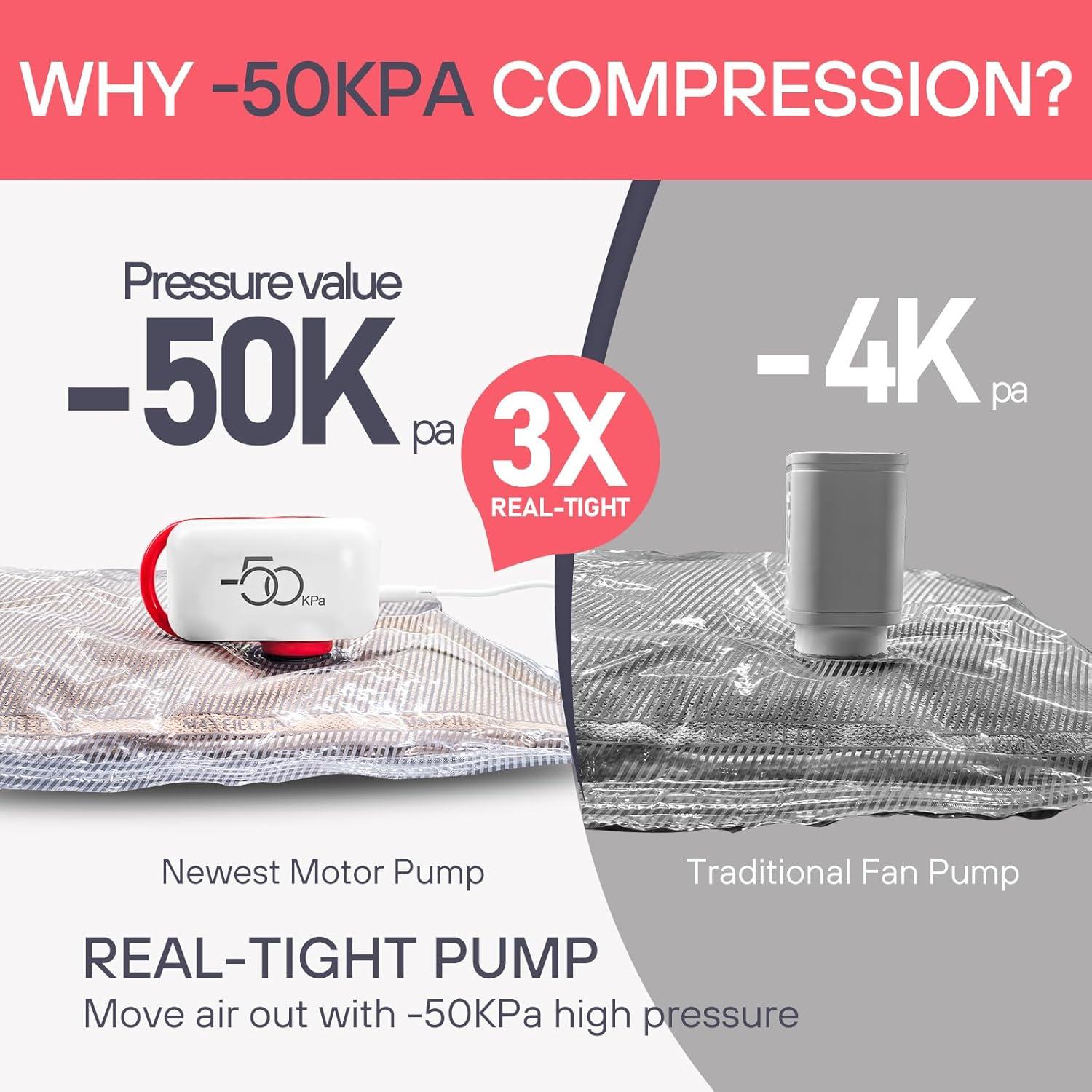 Bolsas de Almacenamiento al Vacío VMstr 9 Pzas con Bomba Eléctrica